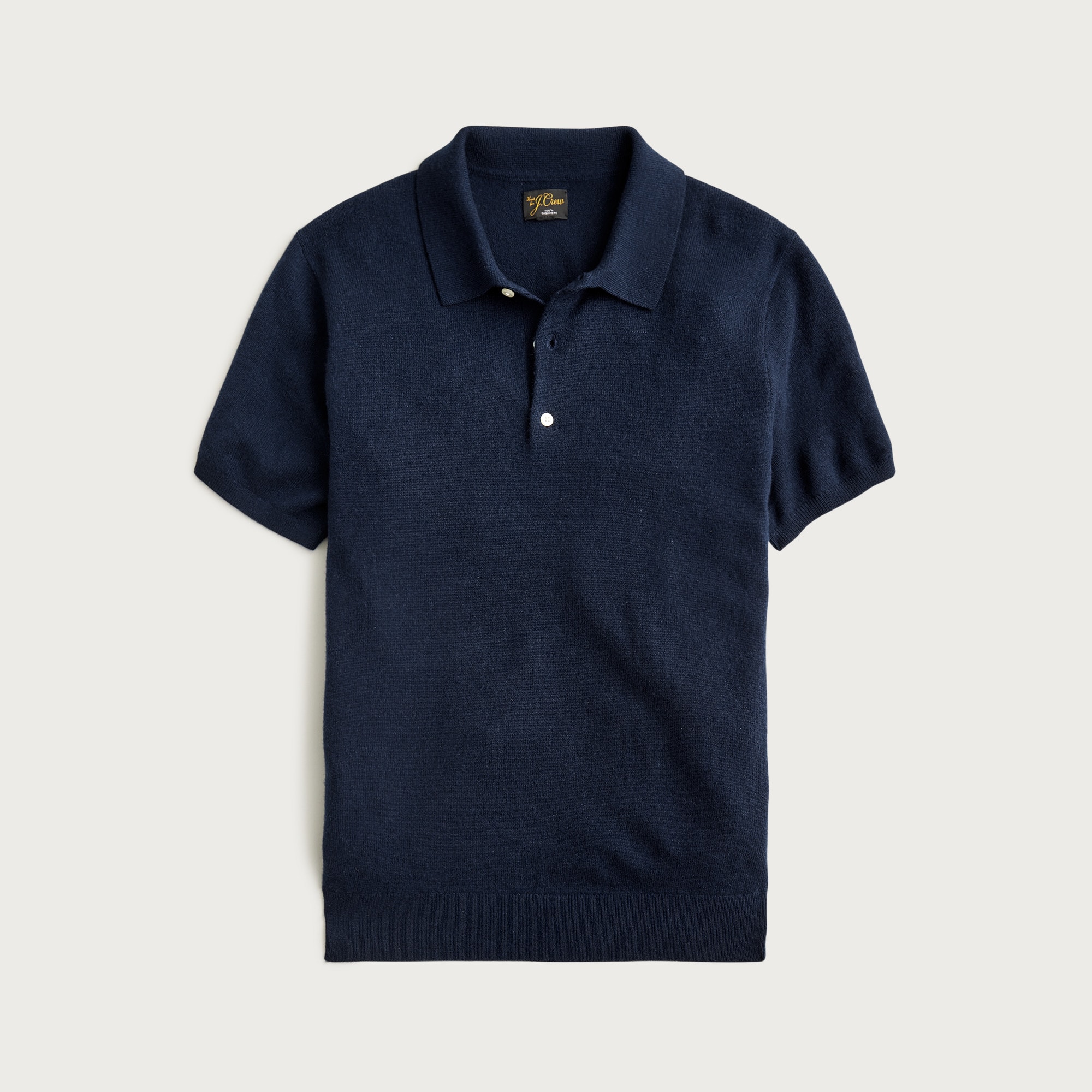Cashmere short-sleeve sweater-polo