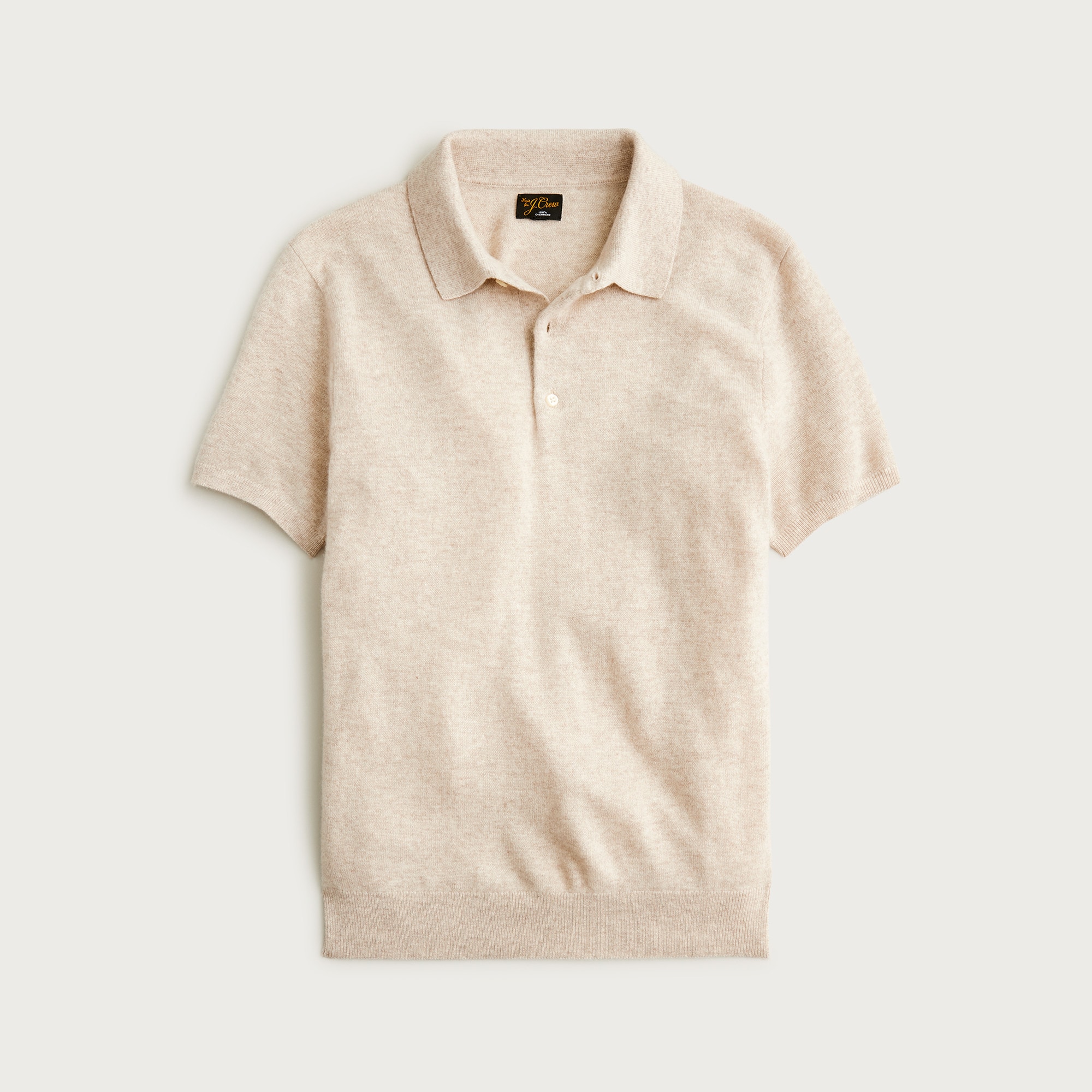 Cashmere short-sleeve sweater-polo