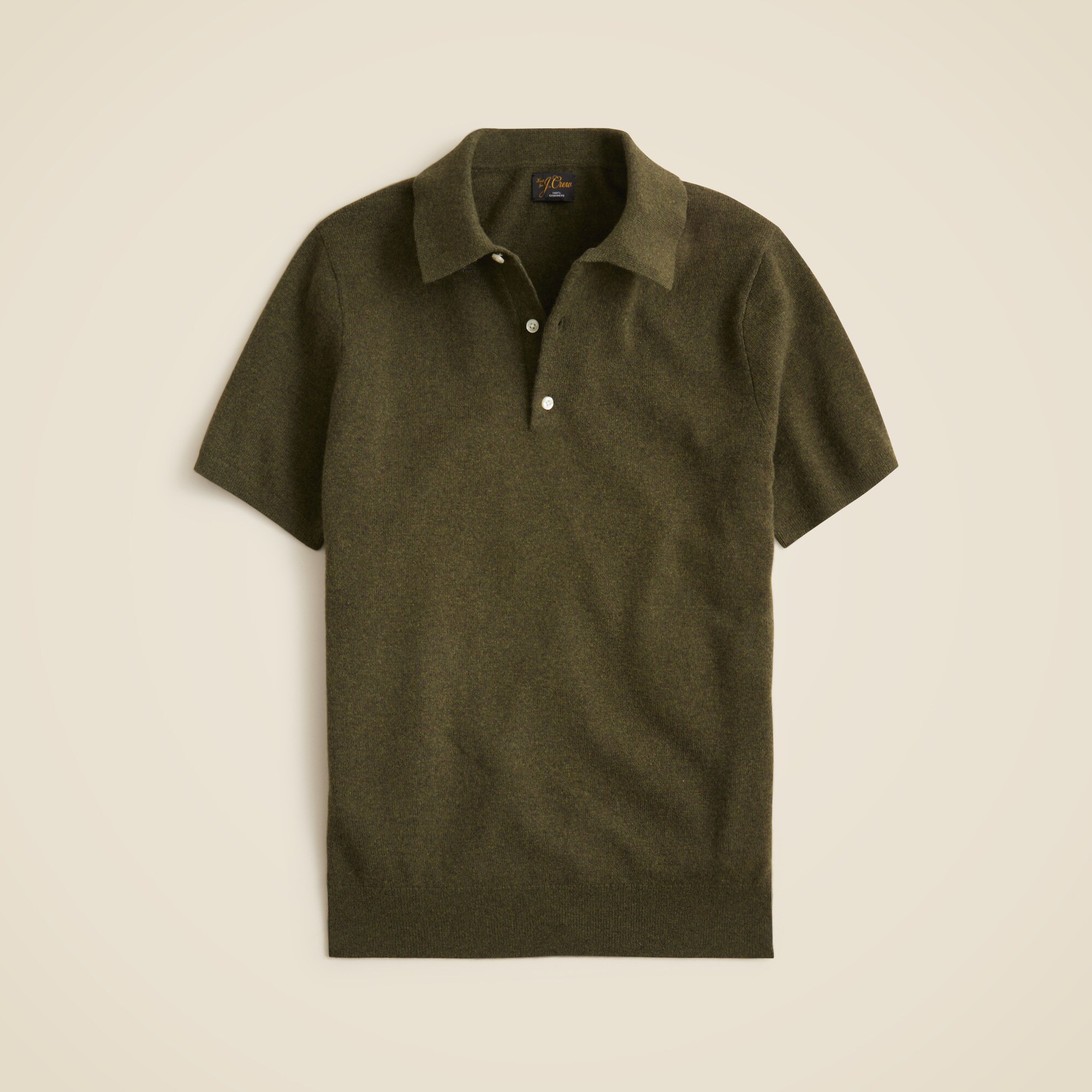 Cashmere short-sleeve sweater-polo