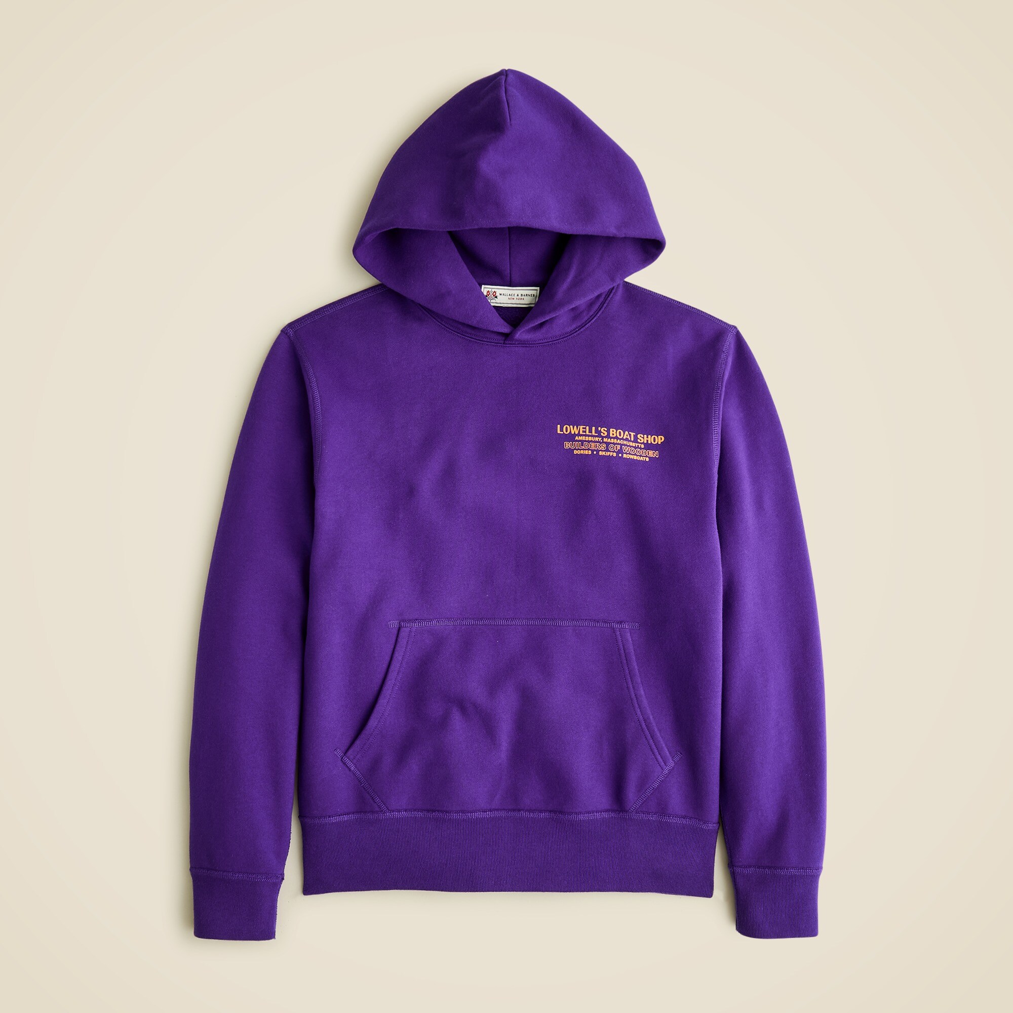 Lowell's Boat Shop X Wallace & Barnes graphic hoodie