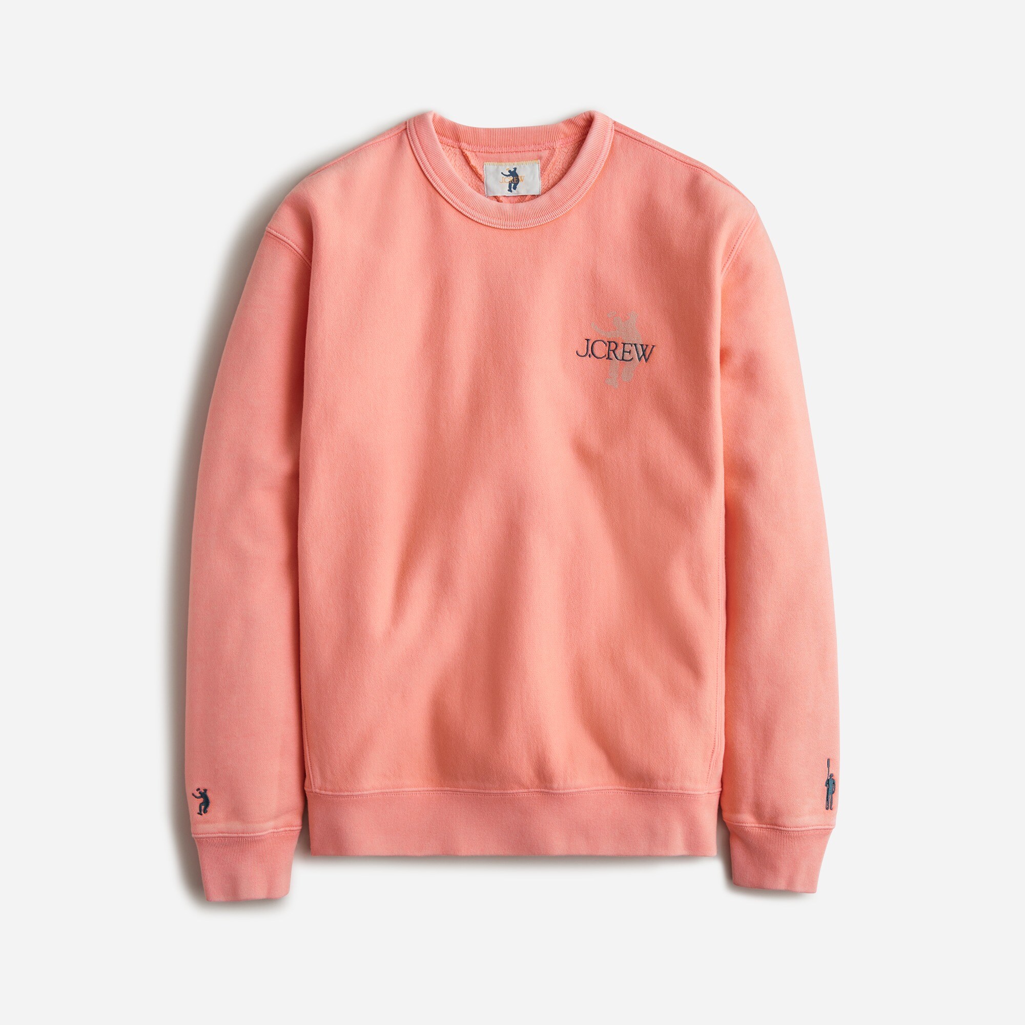 Limited-edition Union LA X J.Crew embroidered graphic fleece sweatshirt
