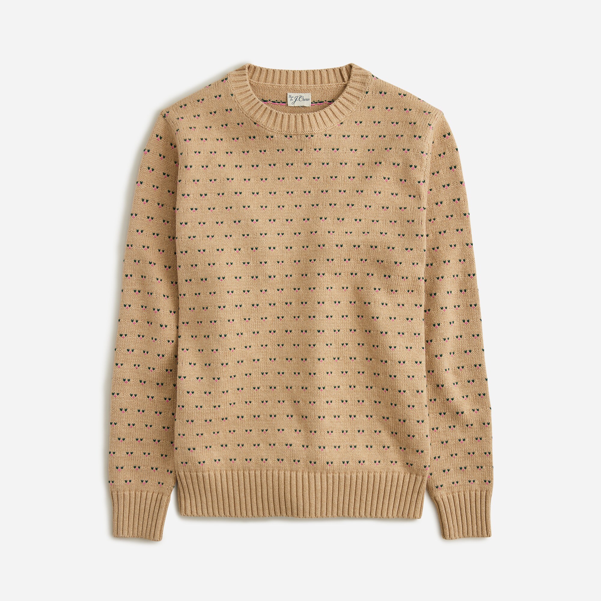  Heritage cotton sweater in bird's-eye stitch