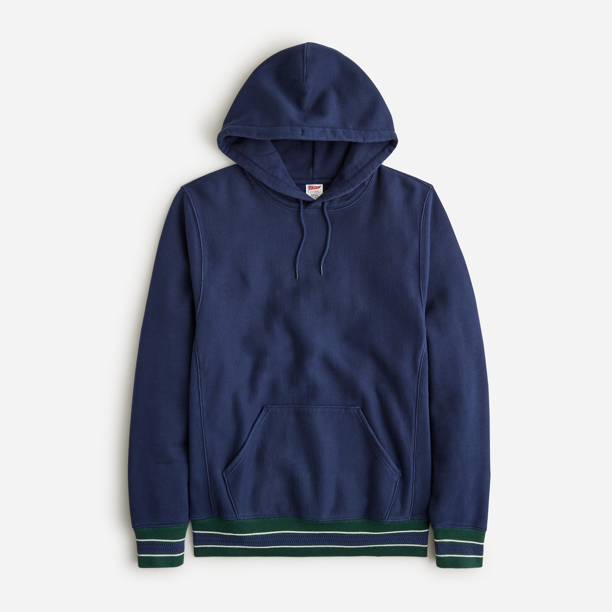 Heritage 14 Oz. Fleece Hoodie With Jacquard Rib Trim For Men | J.Crew