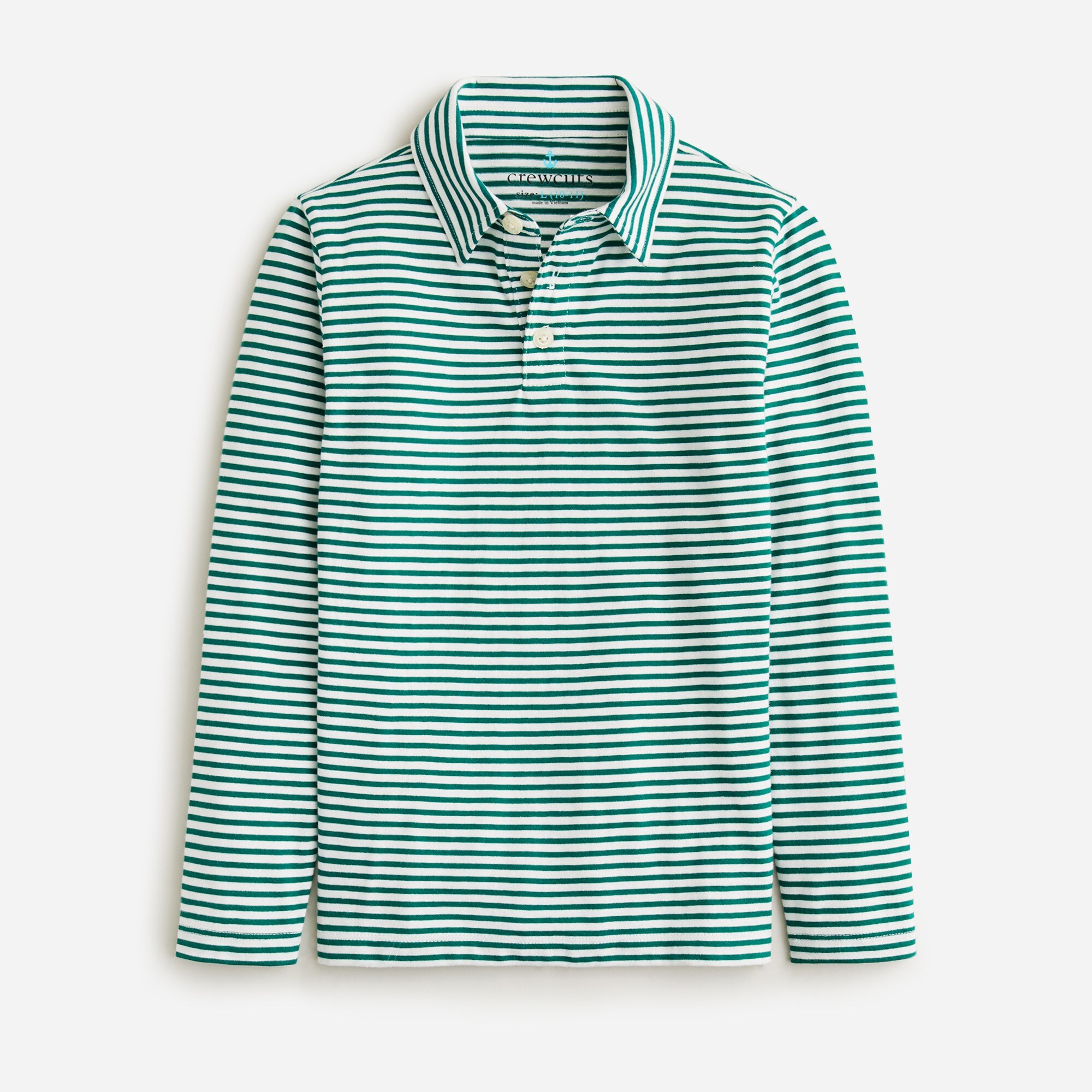  Kids' long-sleeve polo shirt in stripe