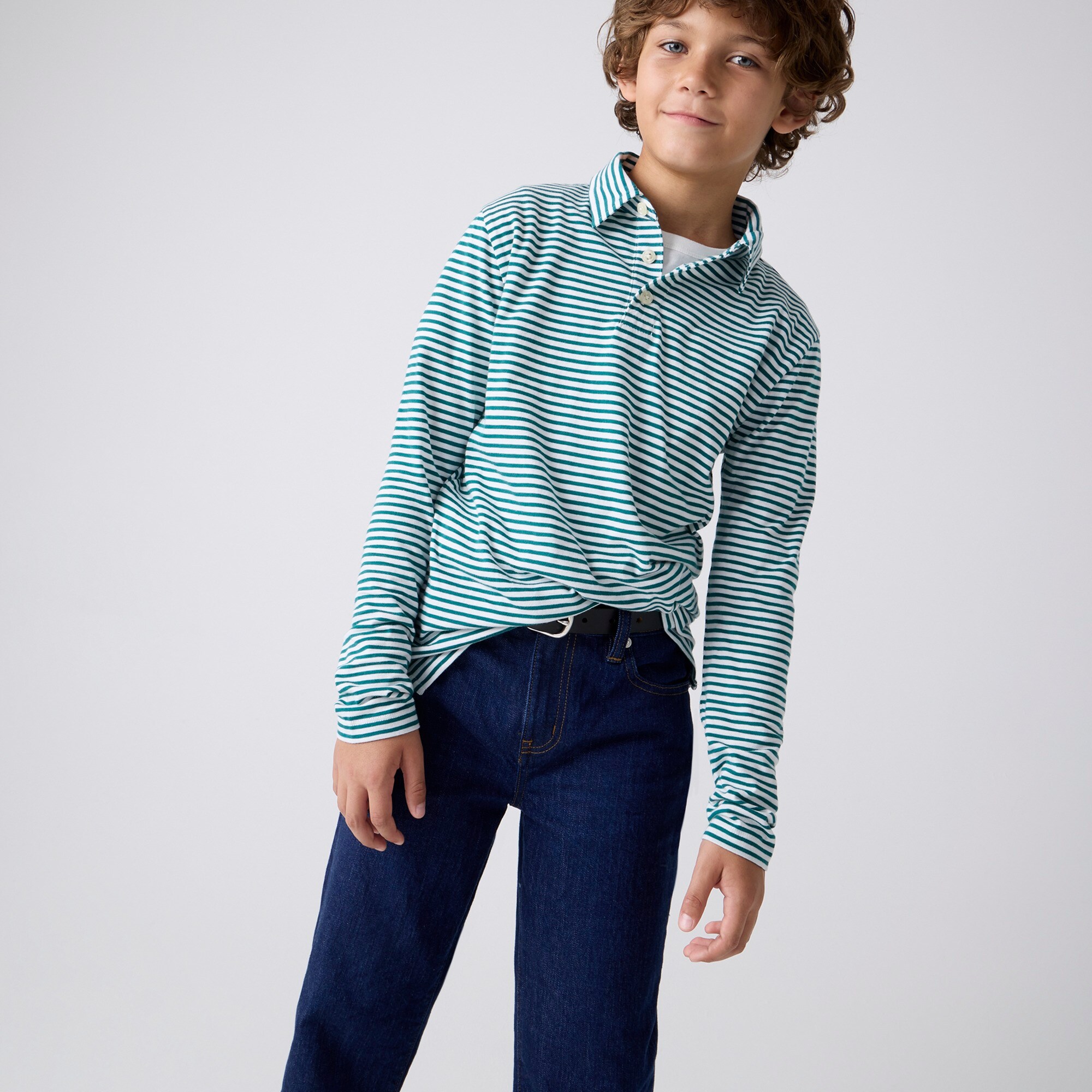 boys Kids' long-sleeve polo shirt in stripe