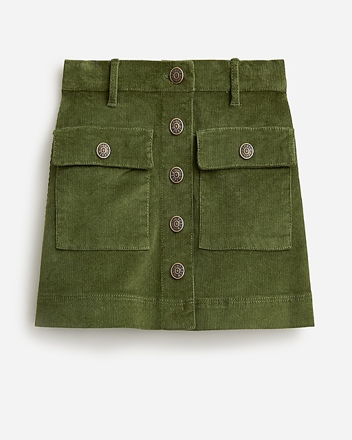 girls Button-front corduroy skirt