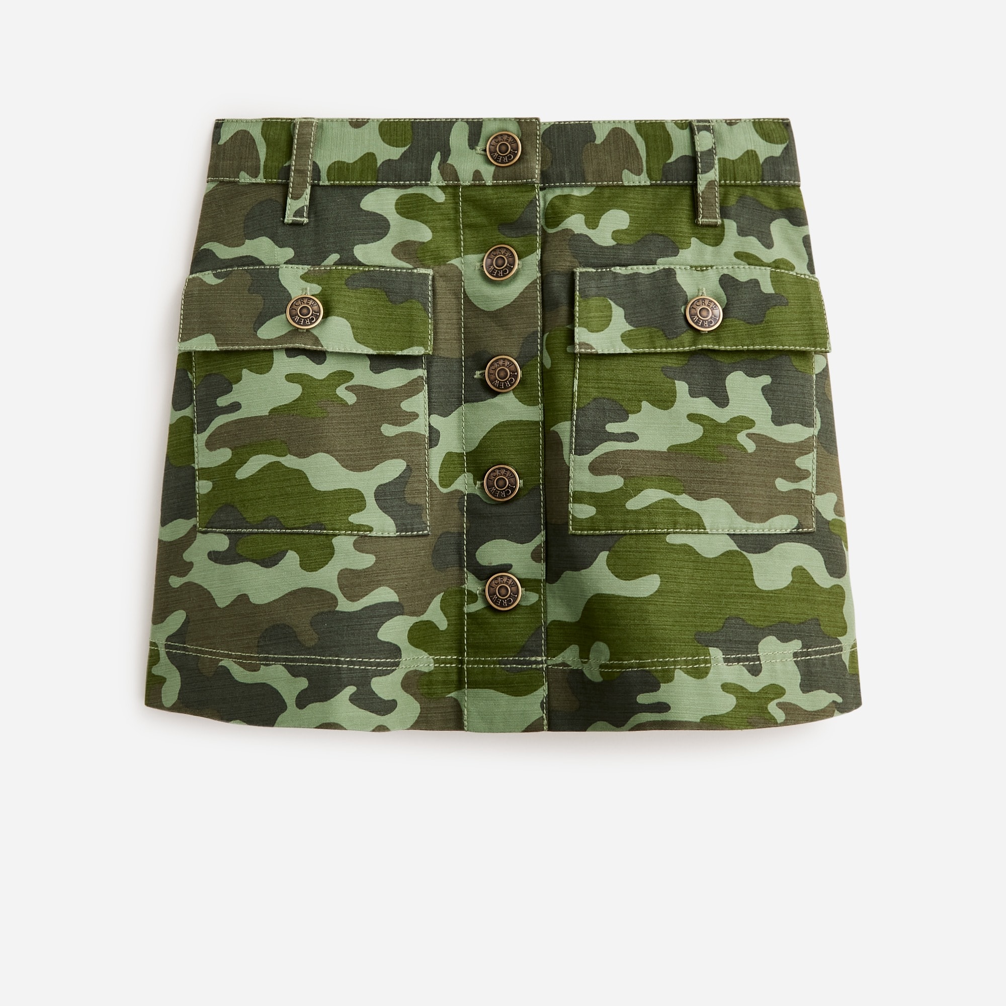  Girls' button-front skirt in camouflage