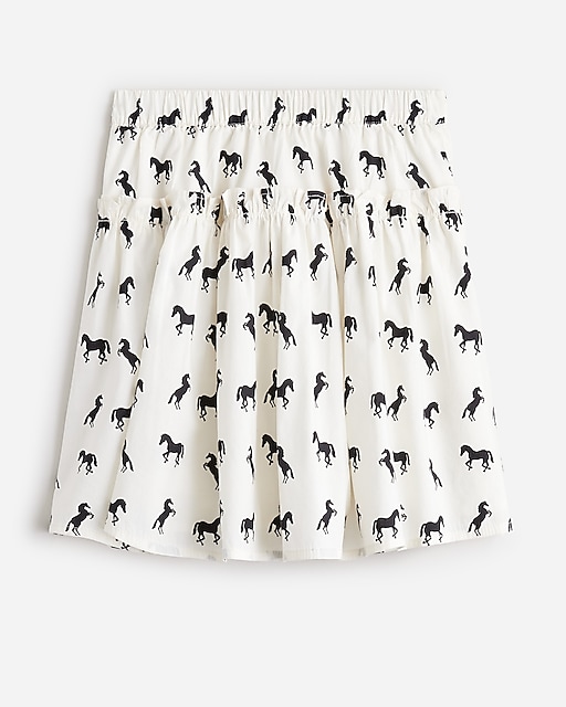  Tiered skirt in wild horse print