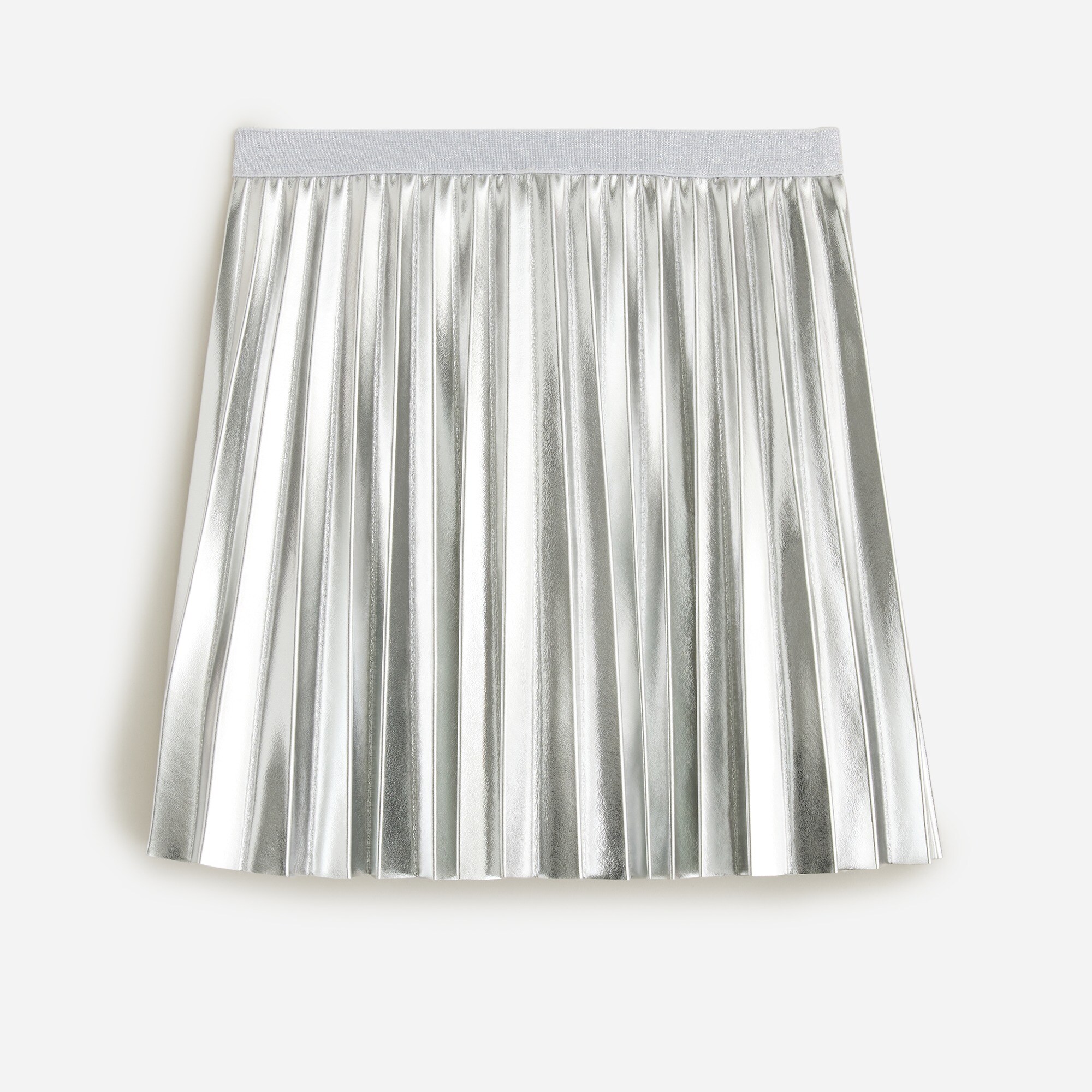  Girls' pleated pull-on skirt in metallic