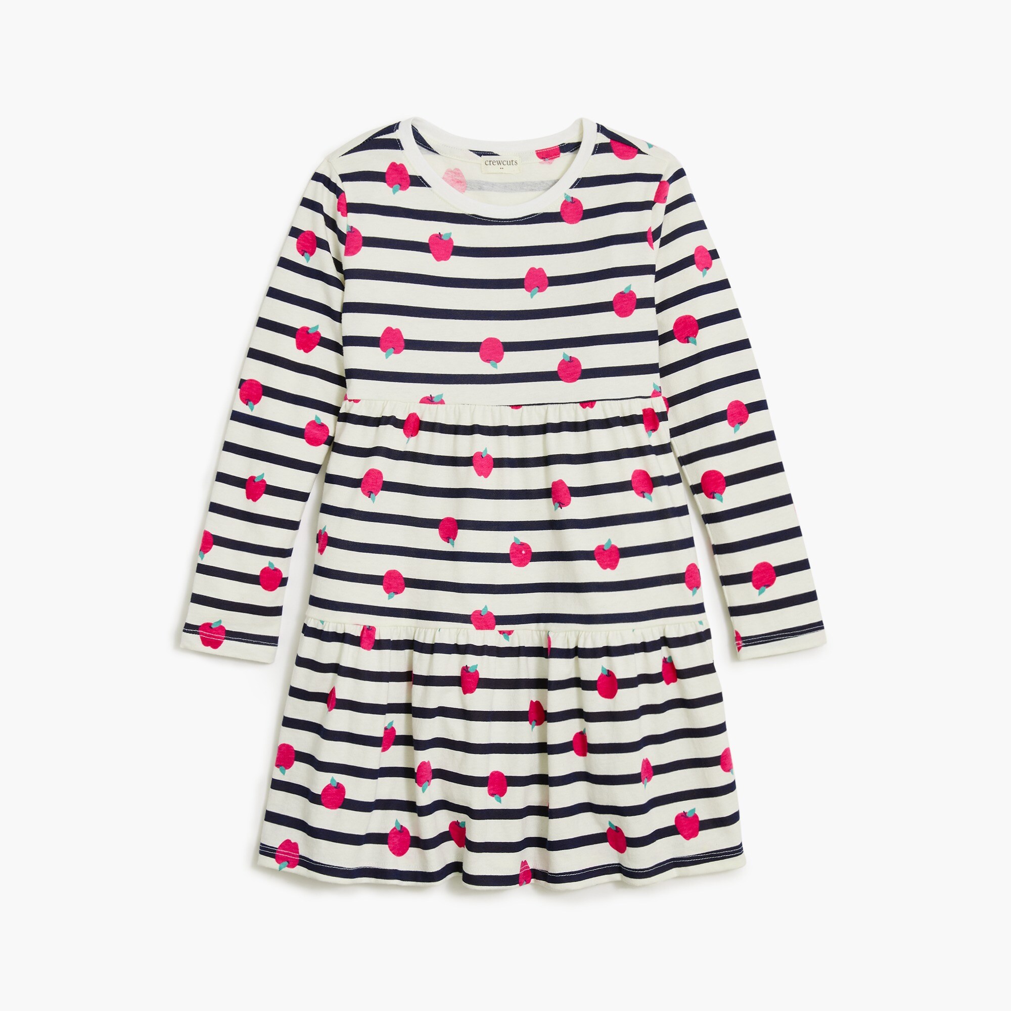 Girls' long-sleeve tiered dress