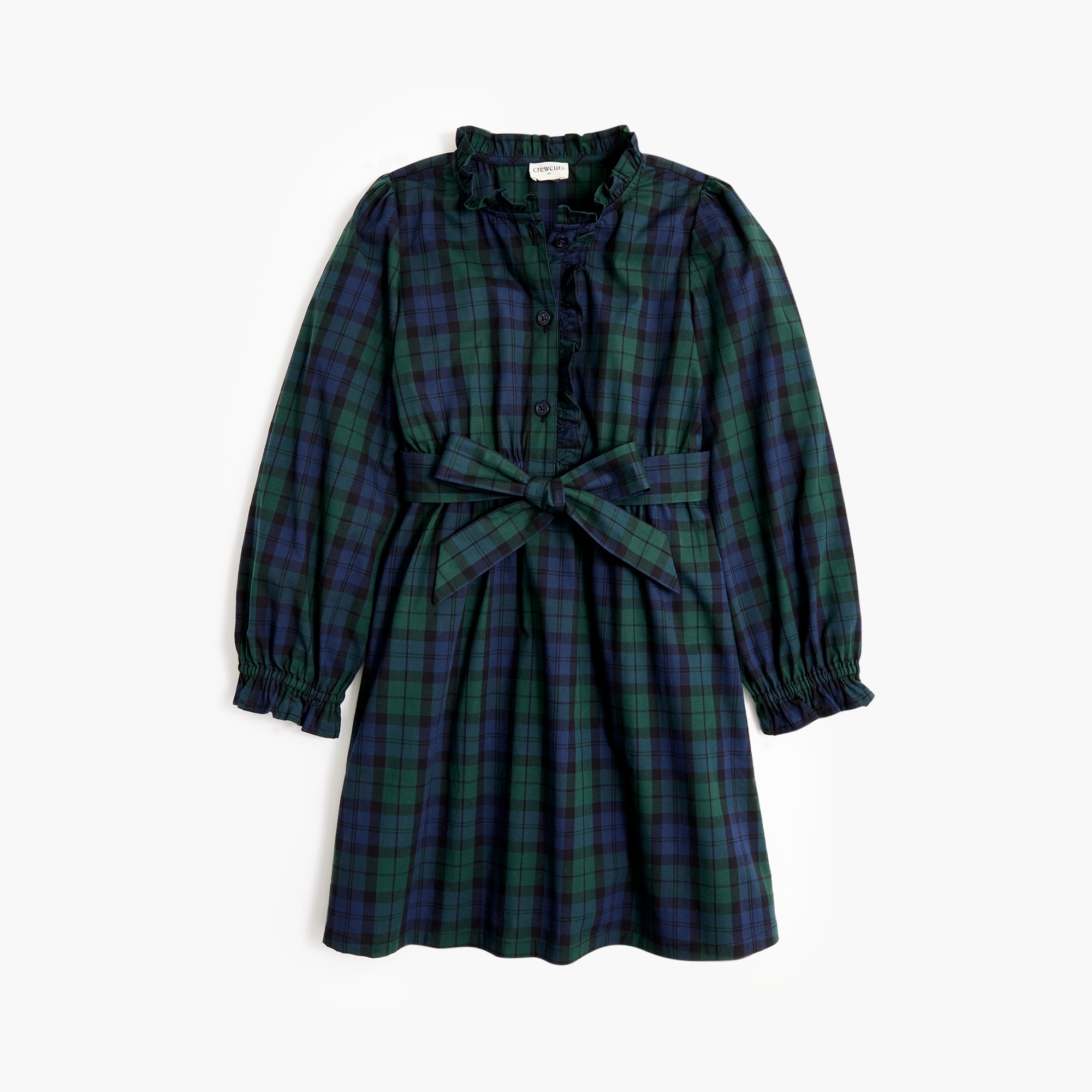 Girls' Black Watch plaid dress