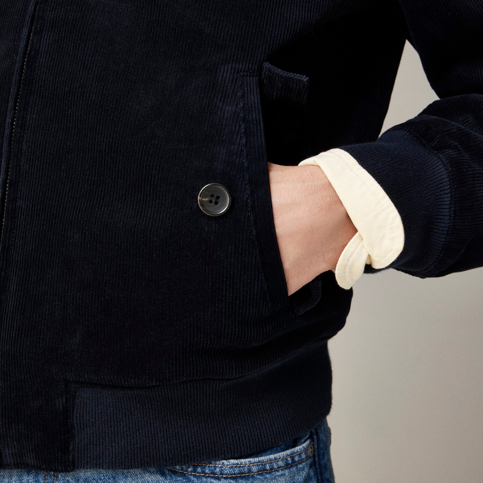 Harrington jacket in cotton corduroy