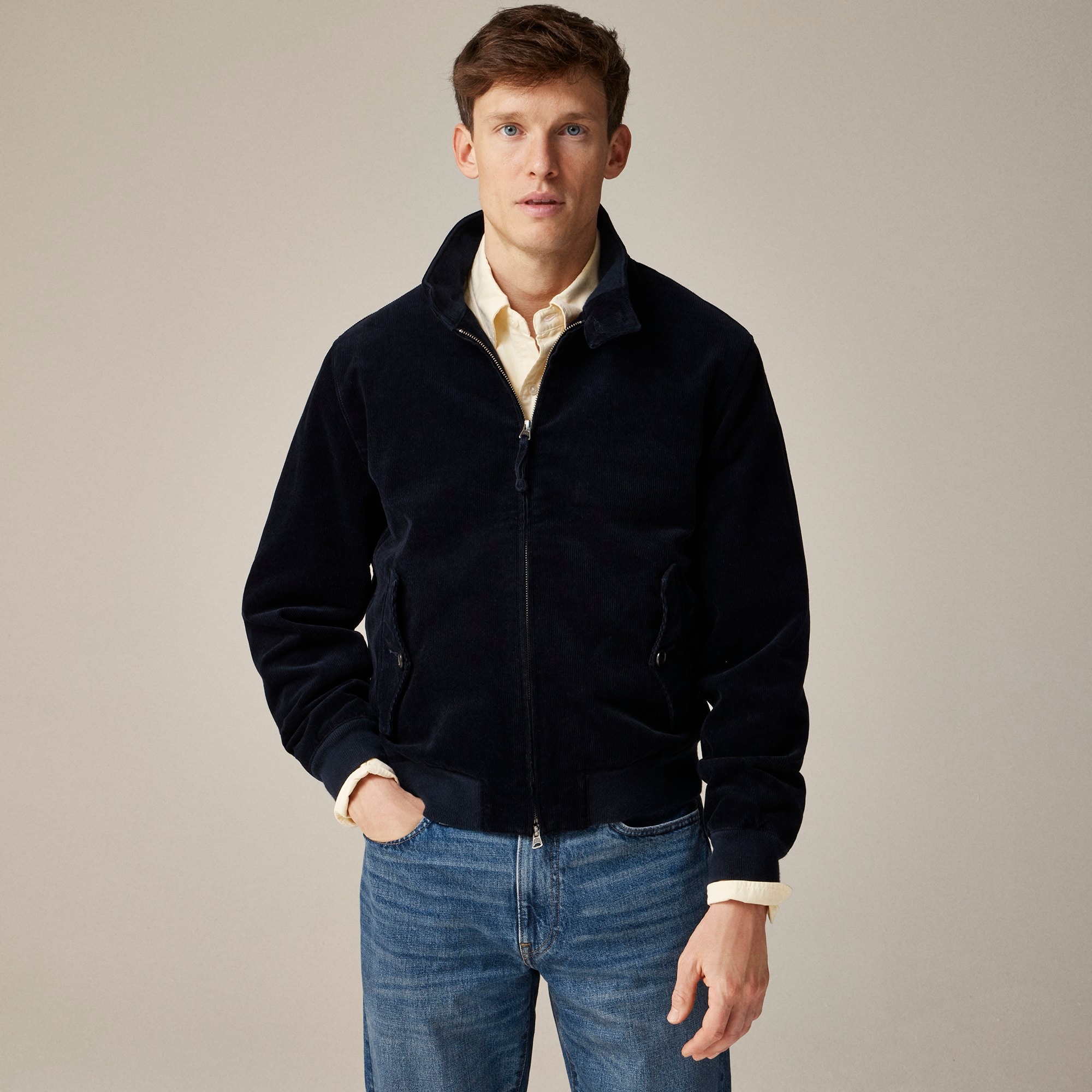 Harrington jacket in cotton corduroy
