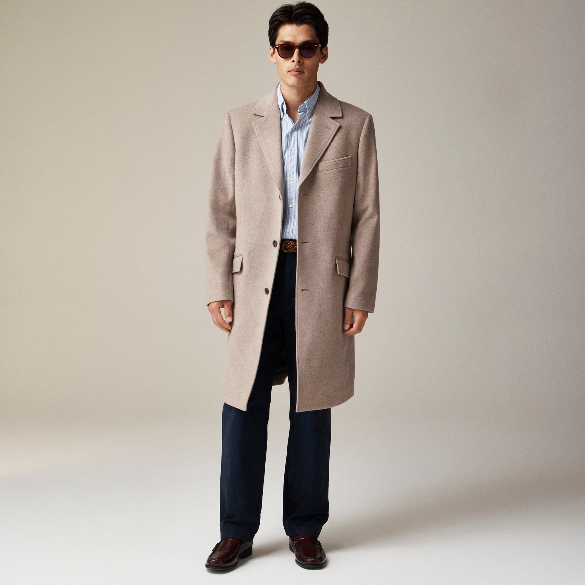 j.crew: rivington topcoat in italian wool blend for men