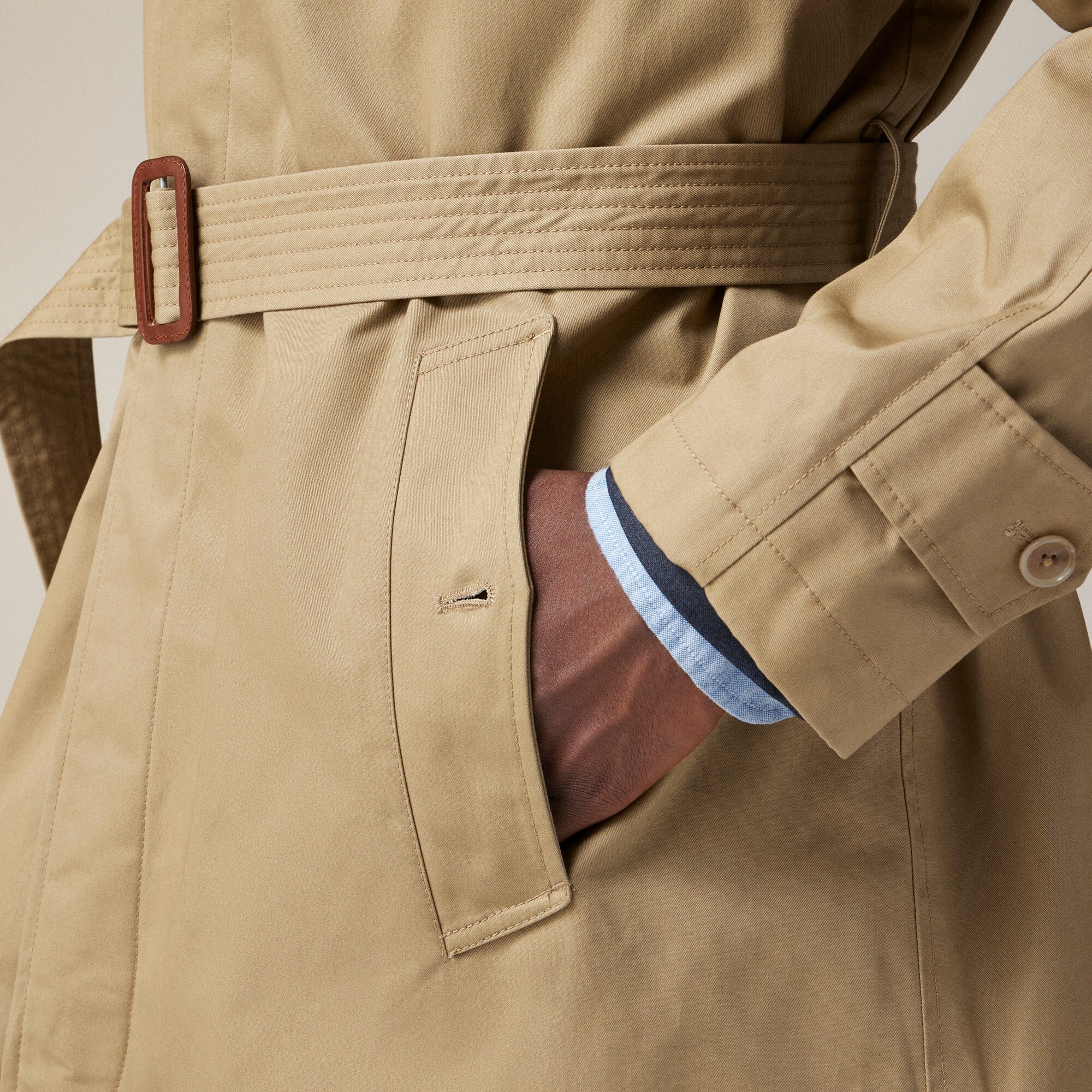 Rivington trench coat in water-resistant cotton