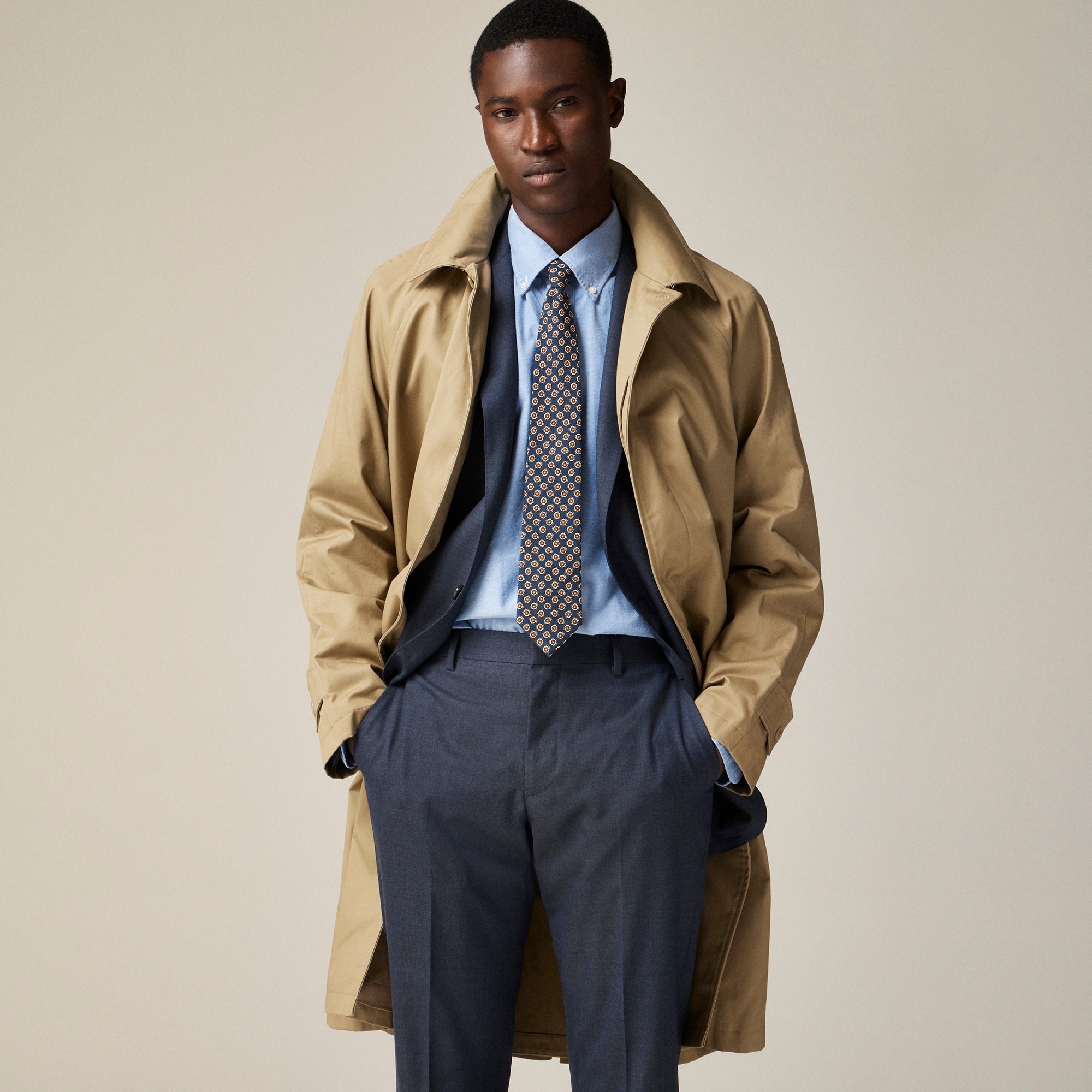 Rivington trench coat in water-resistant cotton