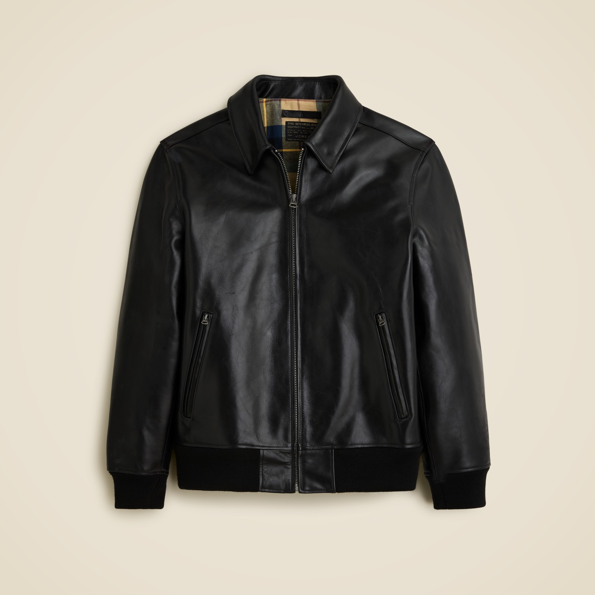 J.Crew ブラックレザージャケット S New! J.Crew Collection Washed Black Leather Motorcycle