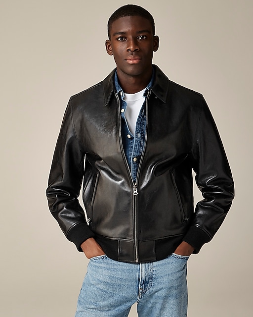 mens Limited-edition flight jacket in Italian leather