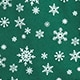 SNOWFLAKES GREEN WHITE