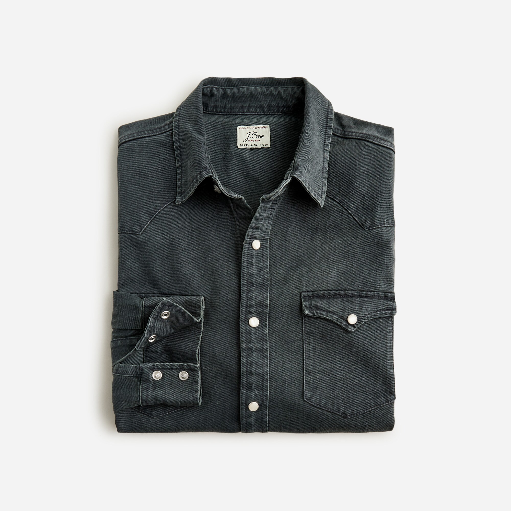 Midweight denim western shirt