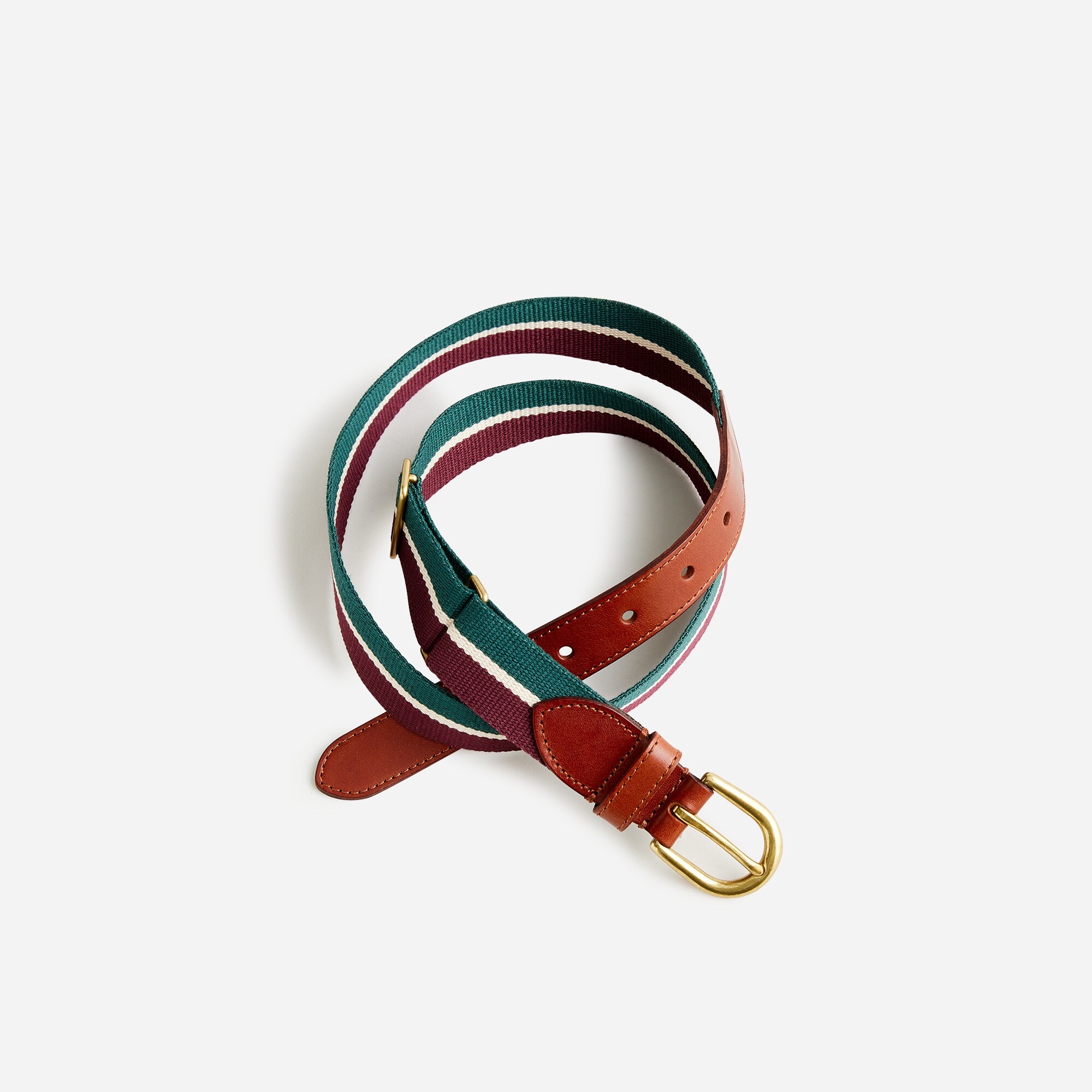 J.Crew: Webbed Belt With Brass Buckle For Men