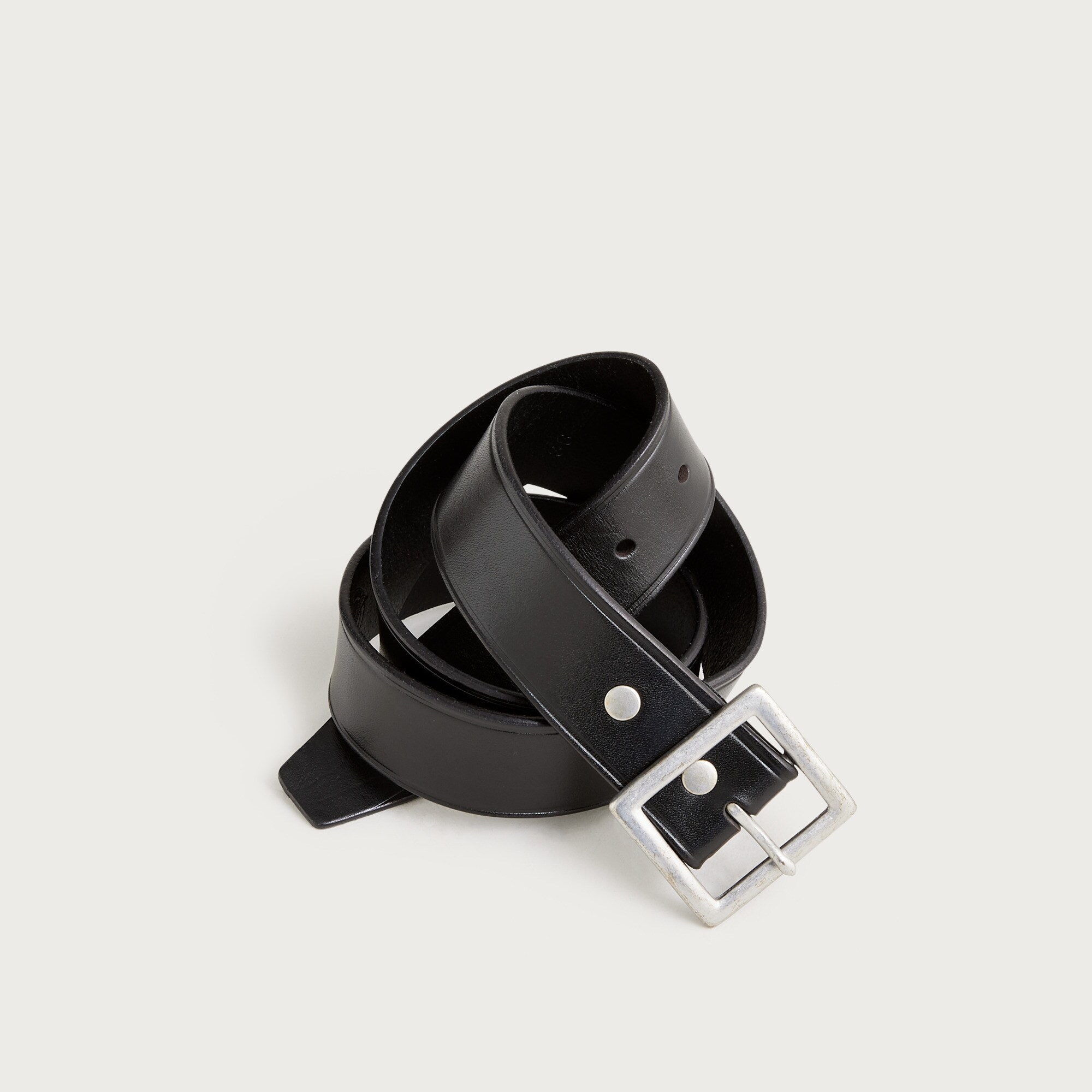 Wallace & Barnes Italian leather belt with square brass buckle