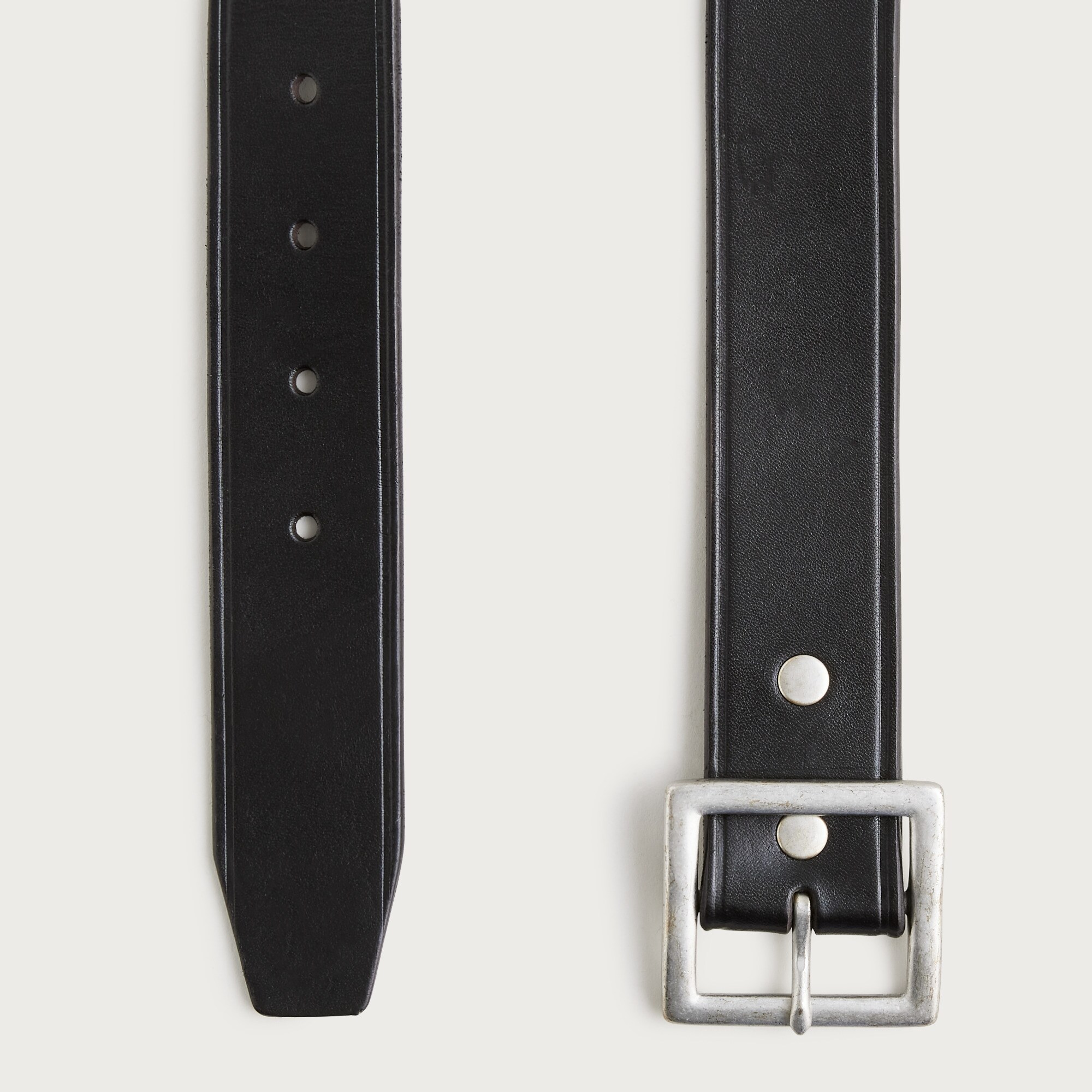 Wallace & Barnes Italian leather belt with square brass buckle