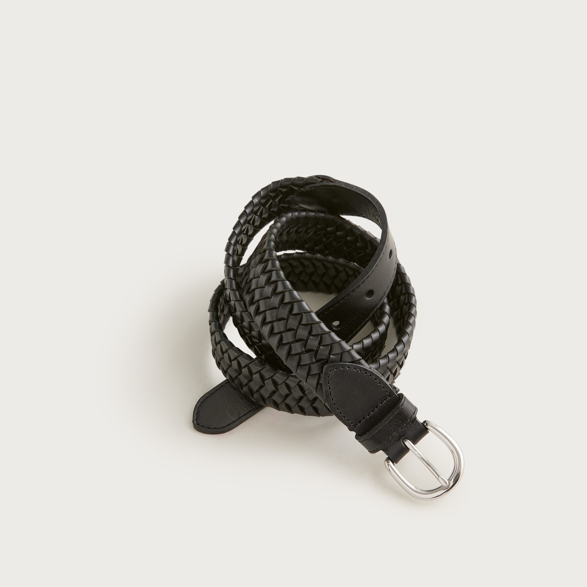 Woven Elasticated Italian Leather Belt For Men | J.Crew