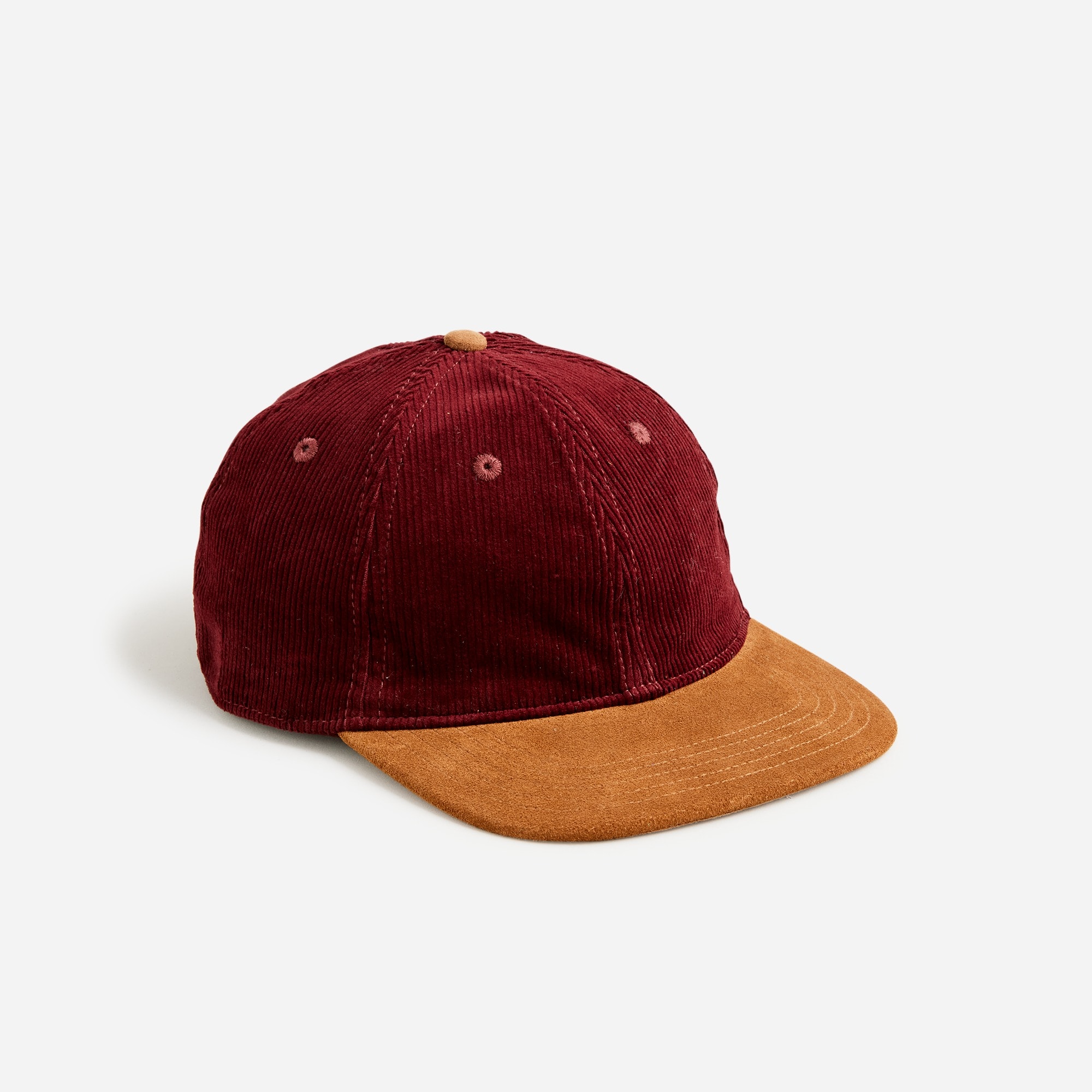  Corduroy baseball cap with suede brim
