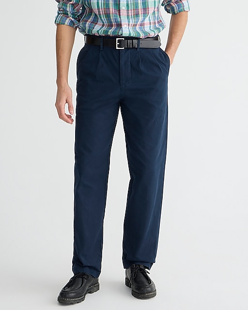 mens Classic double-pleated chino pant