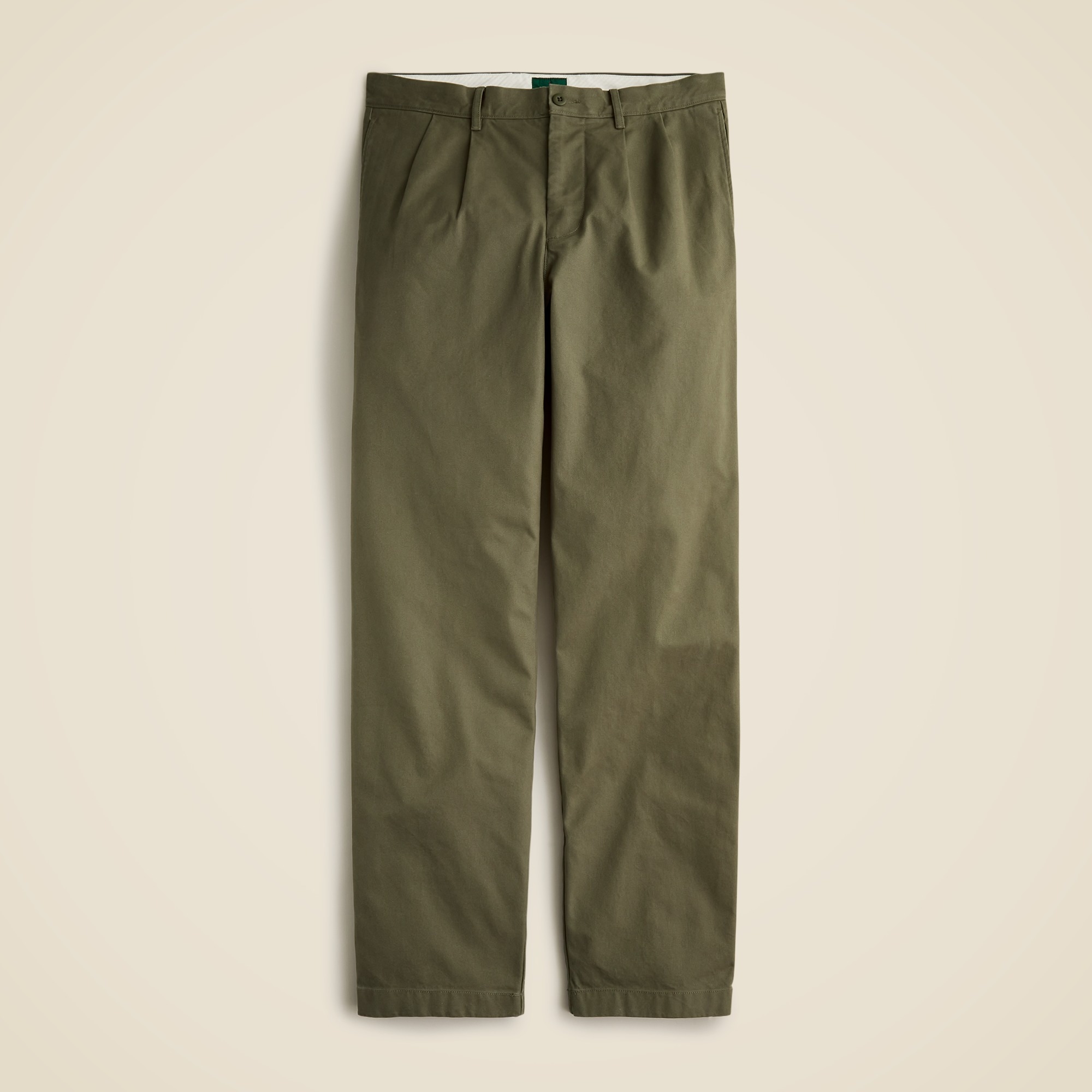 Classic double-pleated chino pant