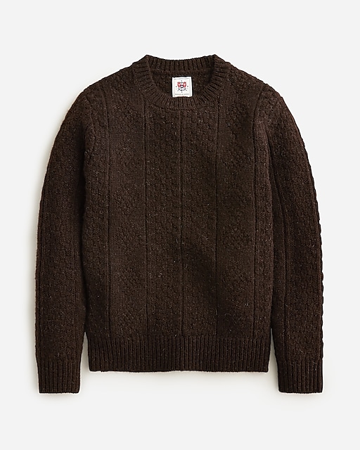 mens Wallace &amp; Barnes guernsey stitch wool sweater