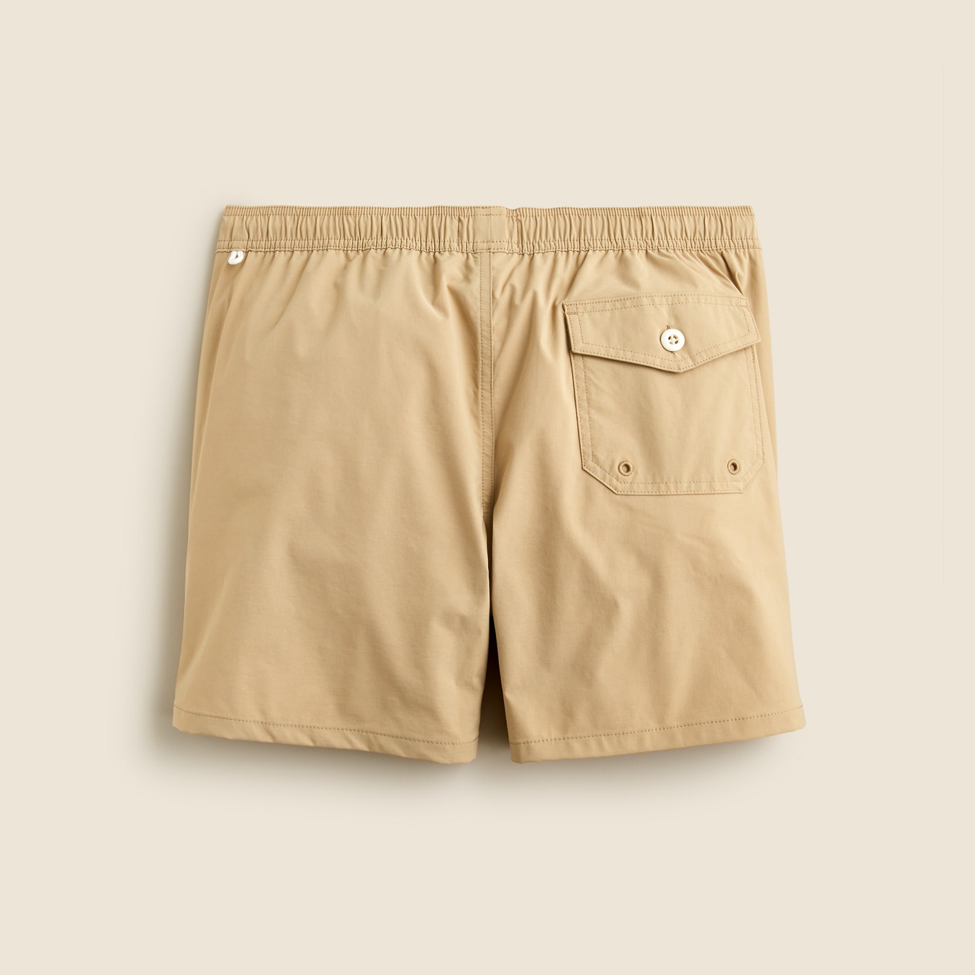 6" embroidered oarsman stretch swim trunk with ECONYL® nylon