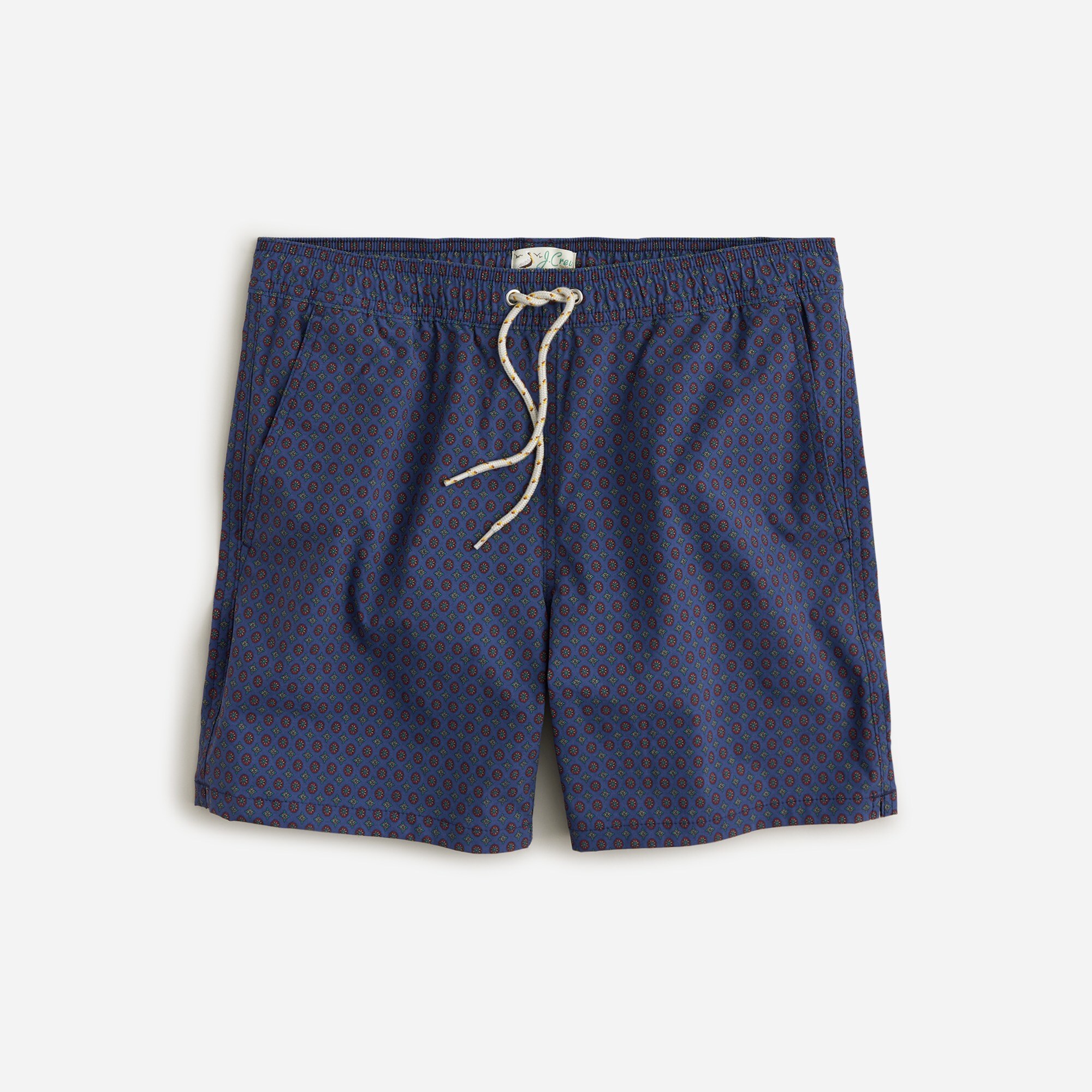 6" stretch swim trunk in print with ECONYL® nylon