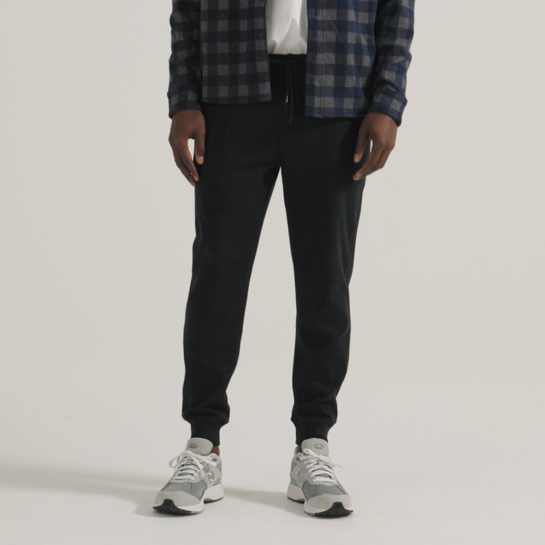 Heritage brushed rib-knit jogger pant