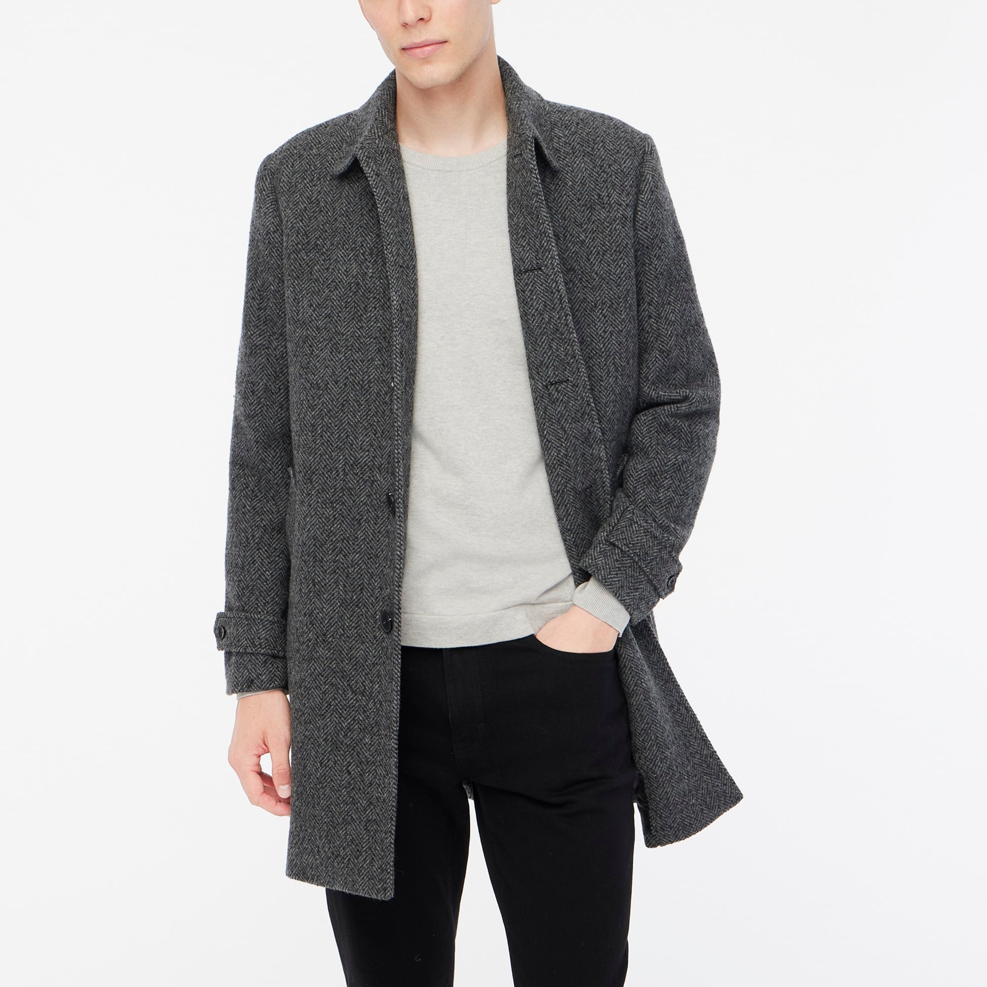 Thompson car coat in herringbone
