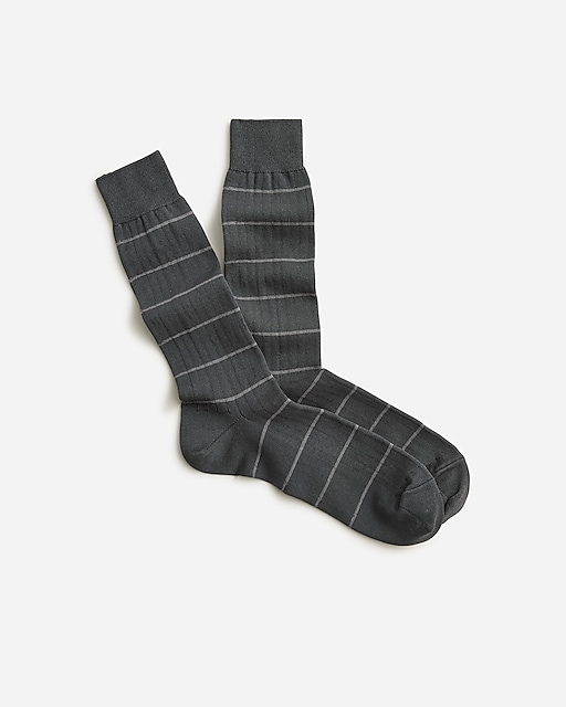 mens Ribbed dress sock in stripe