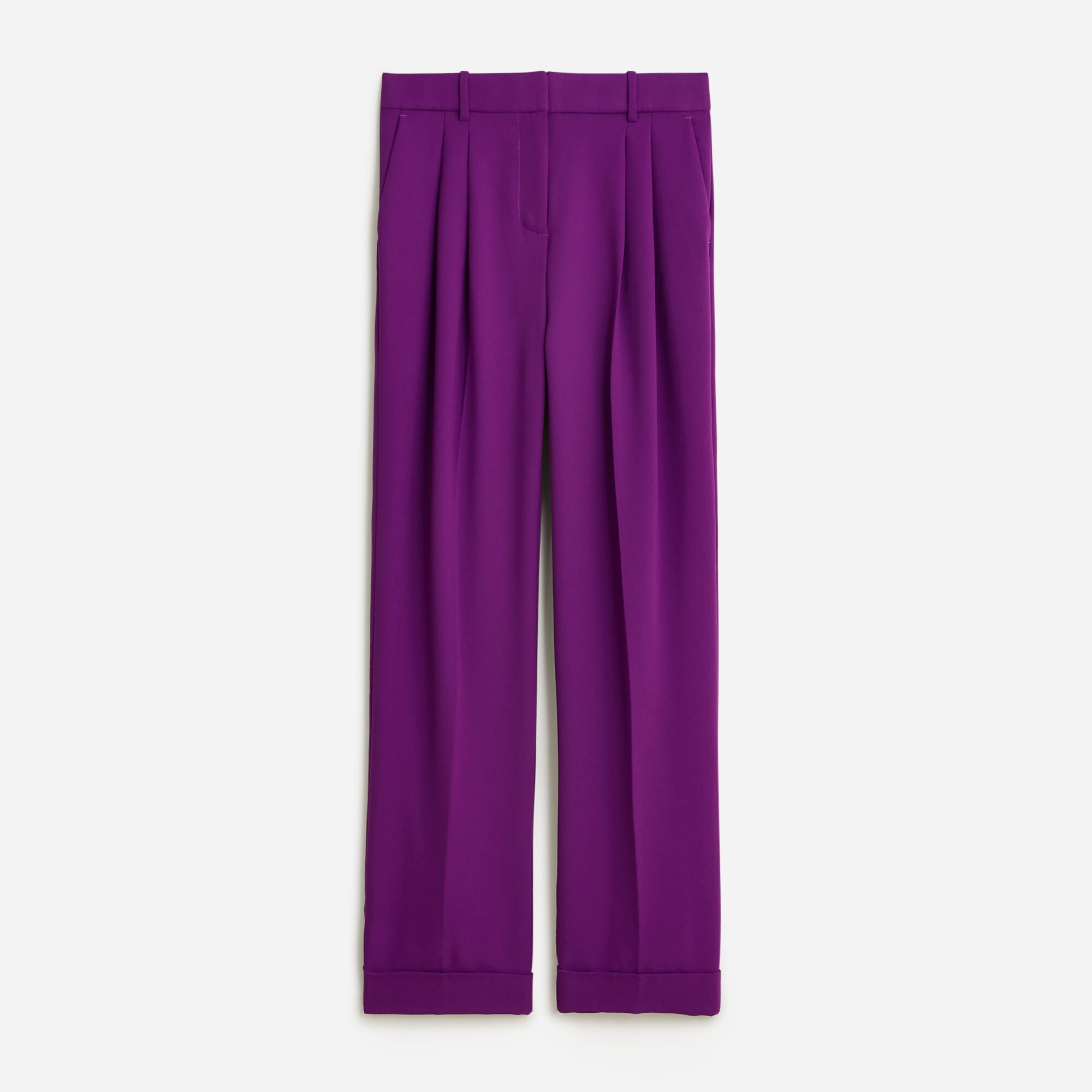 Wide-leg essential pant in city crepe