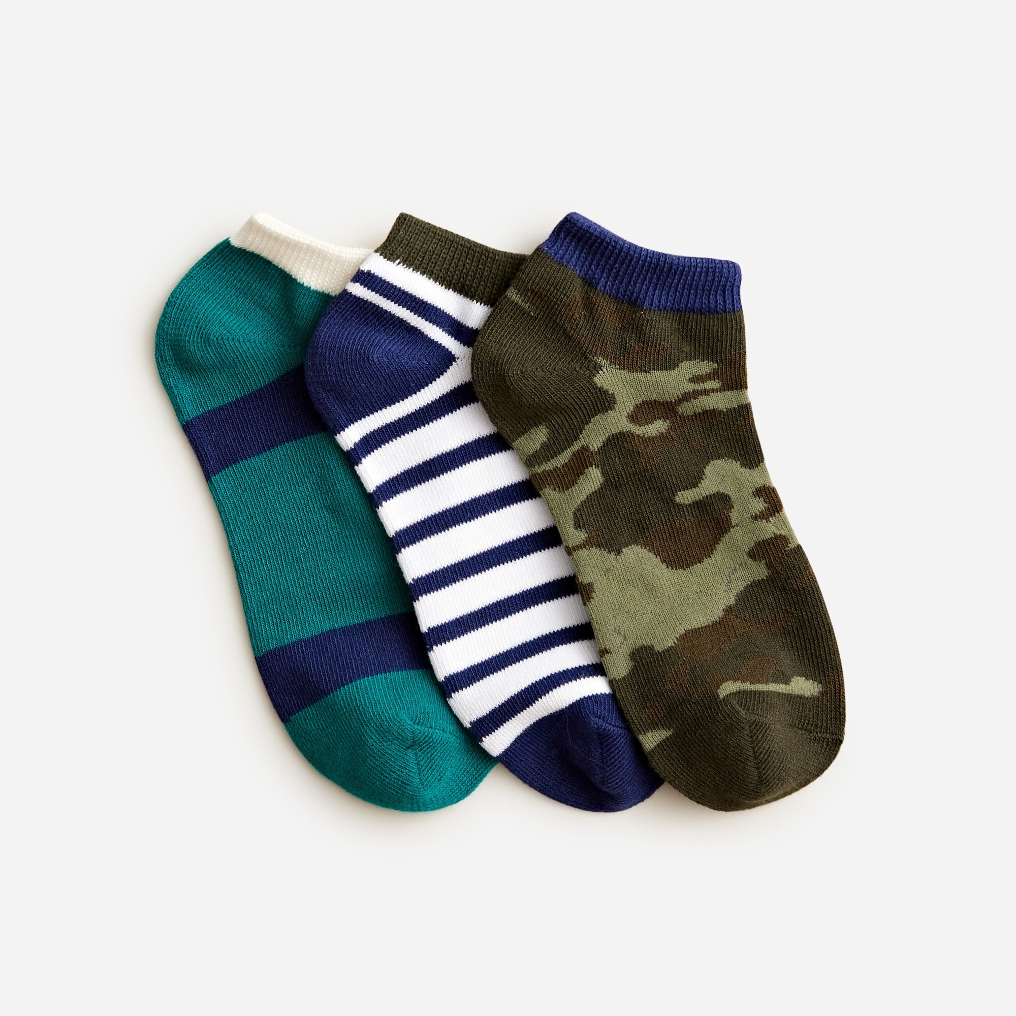  Boys' athletic ankle socks three-pack