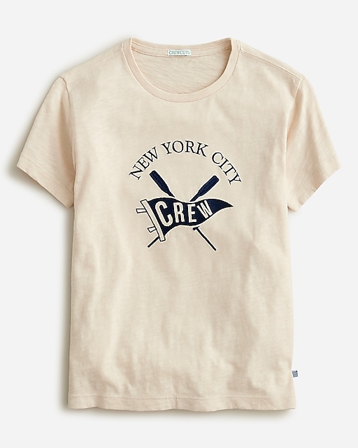  KID by crewcuts garment-dyed short-sleeve NYC graphic T-shirt