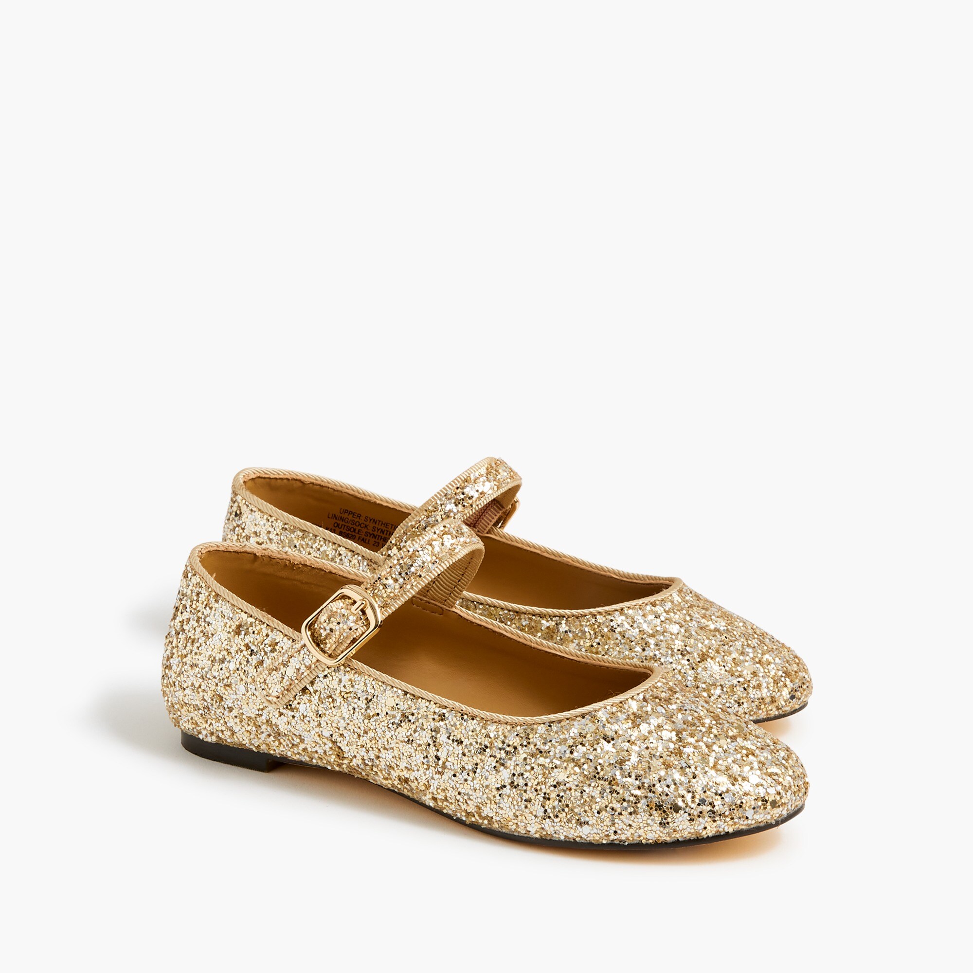Girls' glitter ballet flats