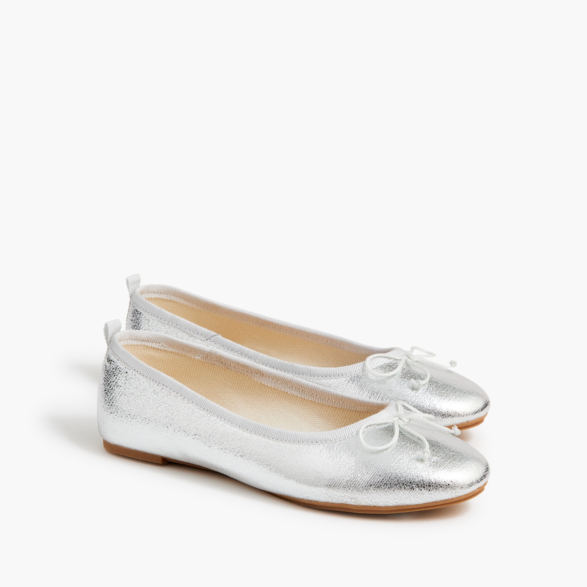 girls' metallic ballet flats for girls