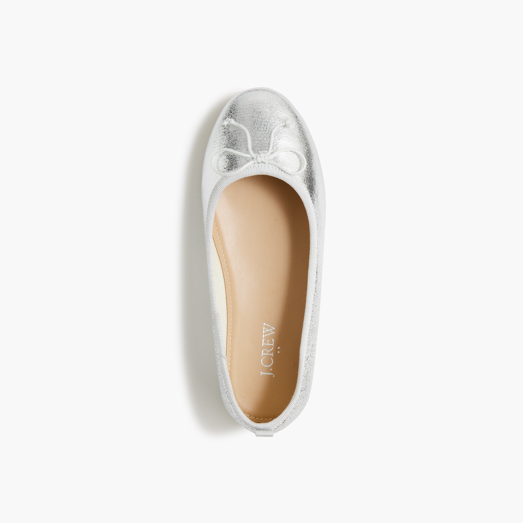 Girls' metallic ballet flats