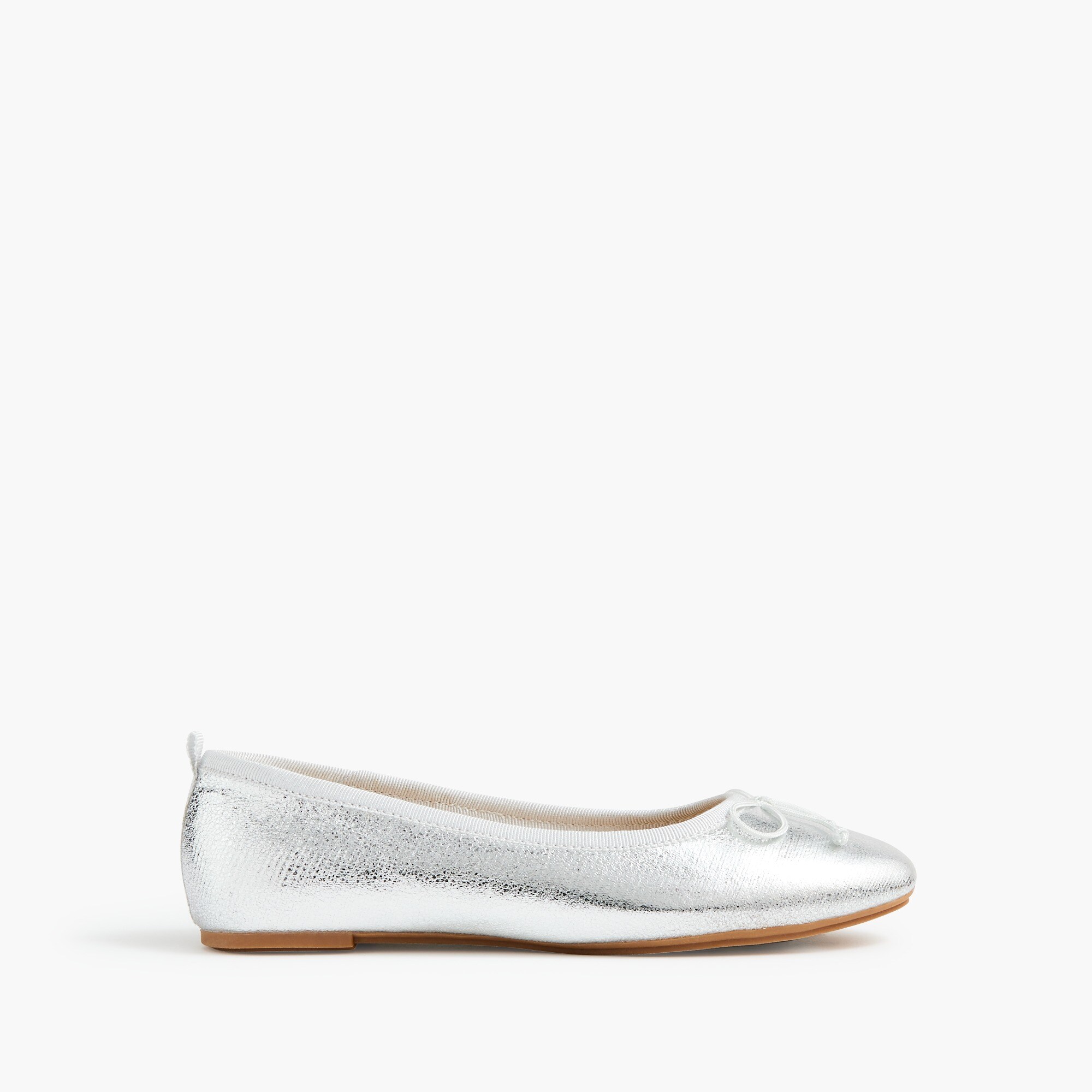Girls' metallic ballet flats