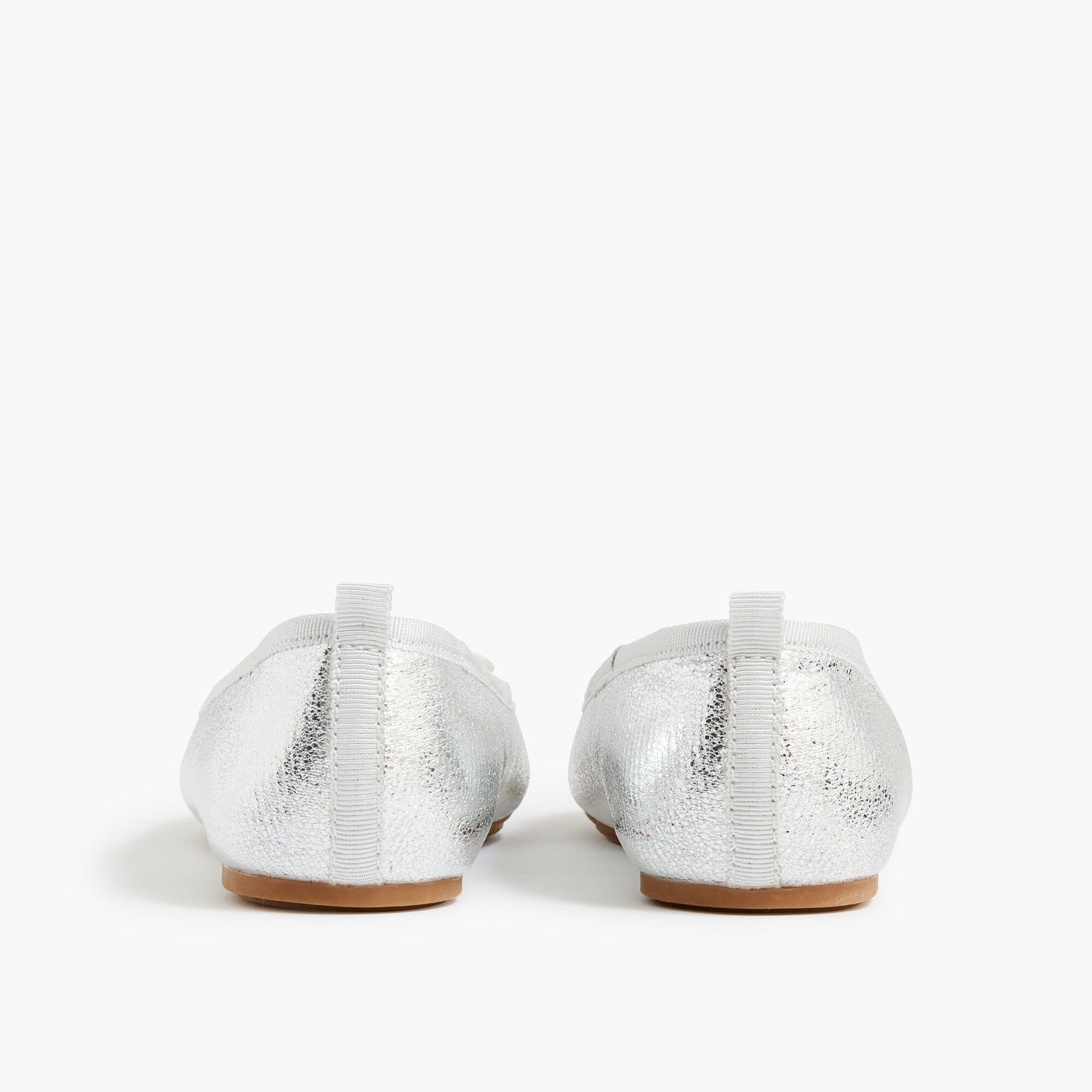 Girls' metallic ballet flats