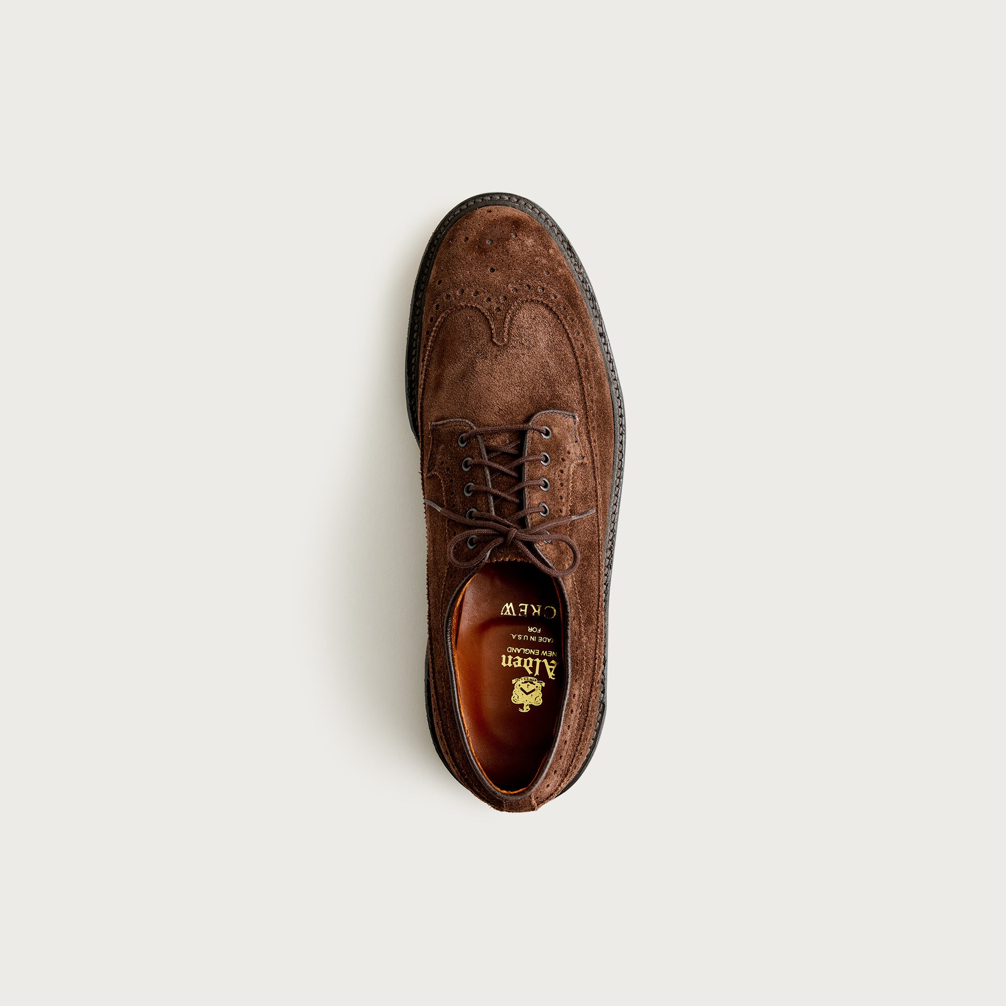 Alden® for J.Crew suede longwing bluchers with crepe soles