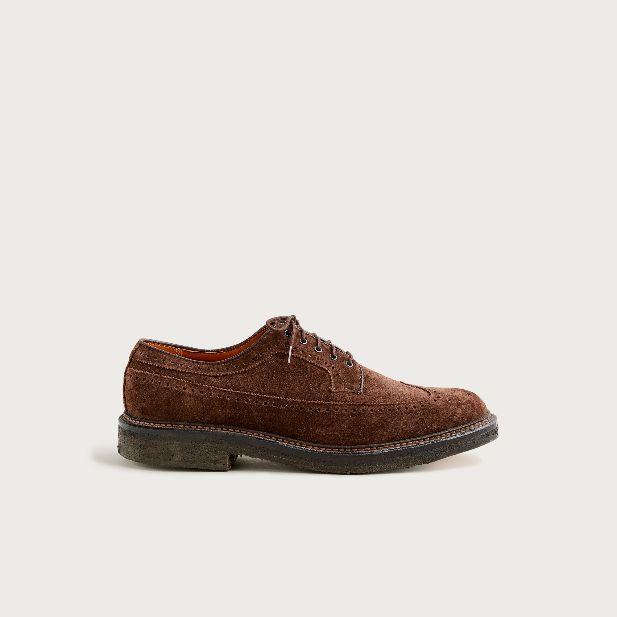 Alden® For J.Crew Suede Longwing Bluchers With Crepe Soles For Men