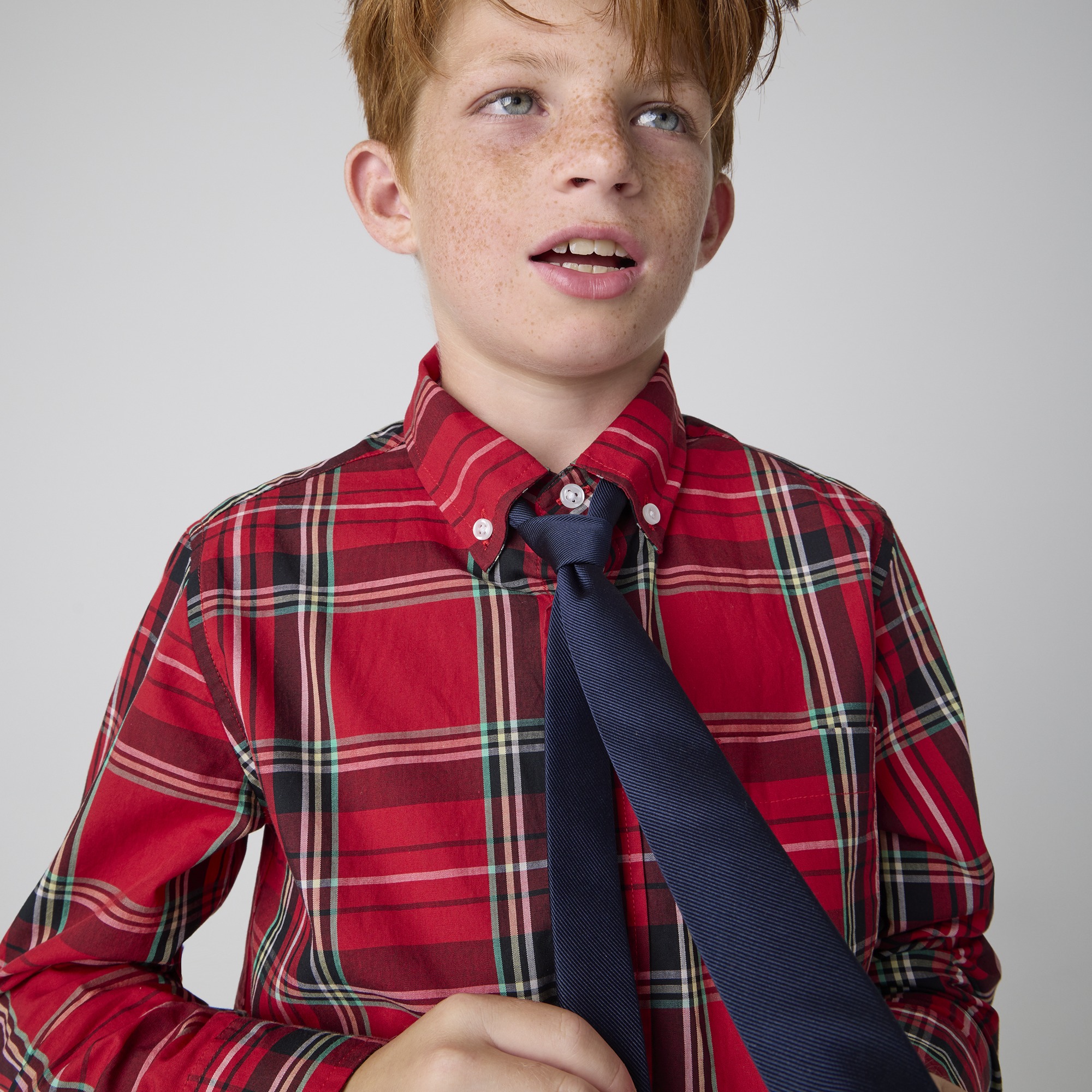 J.Crew: Boys' Yarn-dyed Button-down Poplin Shirt For Boys