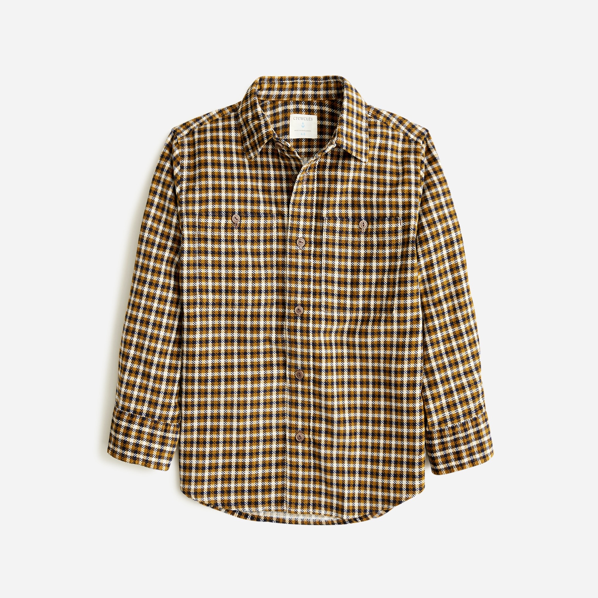  Wide-wale corduroy shirt-jacket in plaid