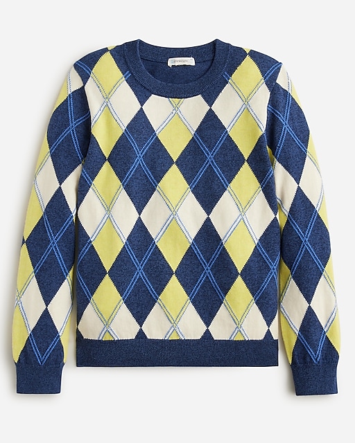 boys Kids' argyle cotton-blend crewneck sweater